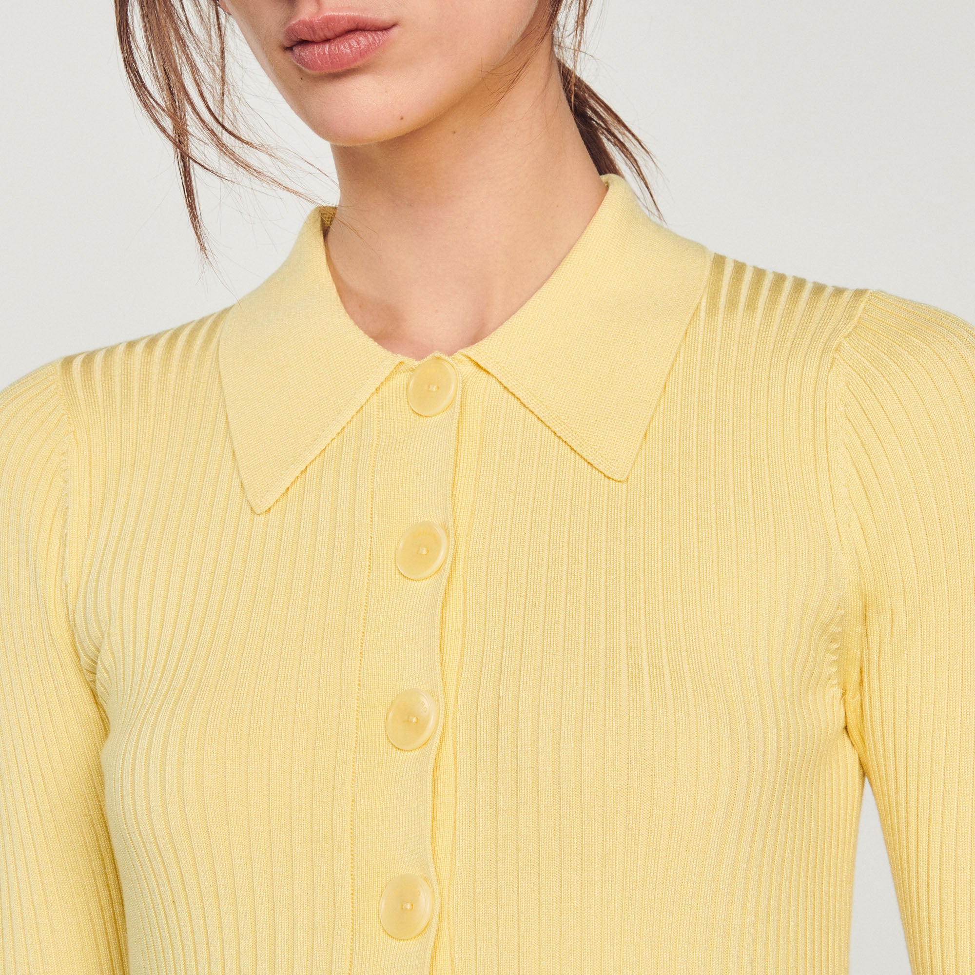 Cardigan court côtelé Sandro seconde main