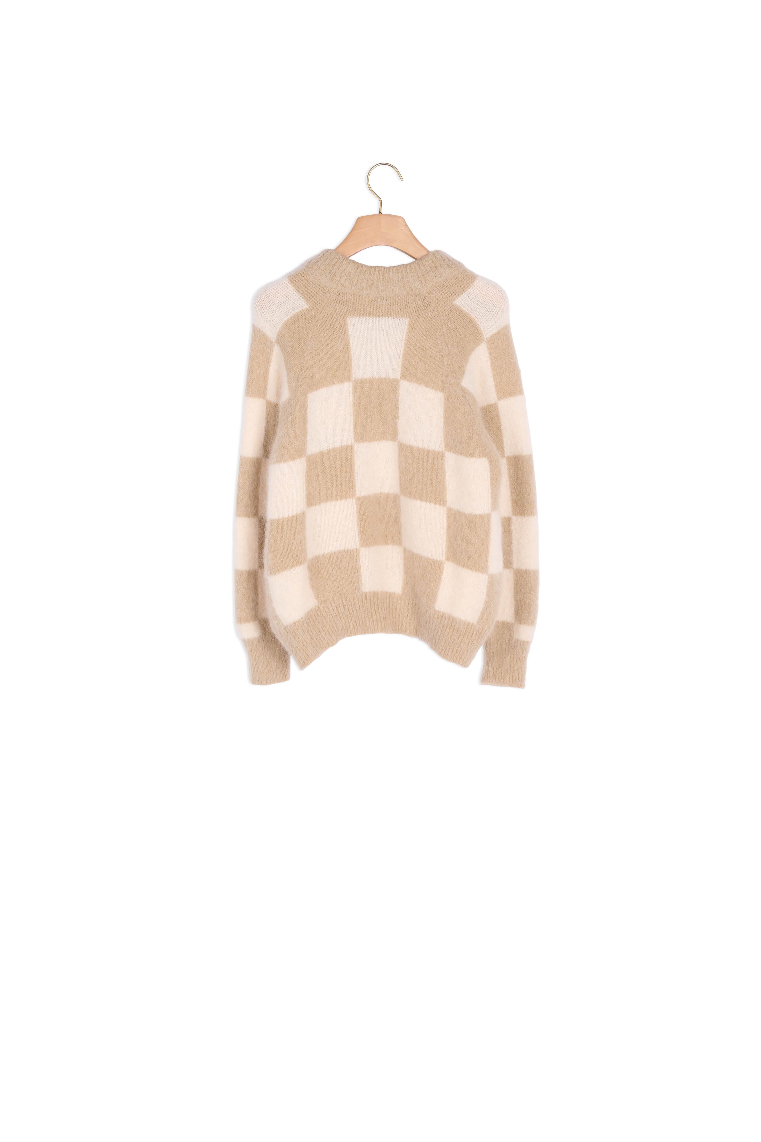 Pull en Maille à motif damier Sandro seconde main