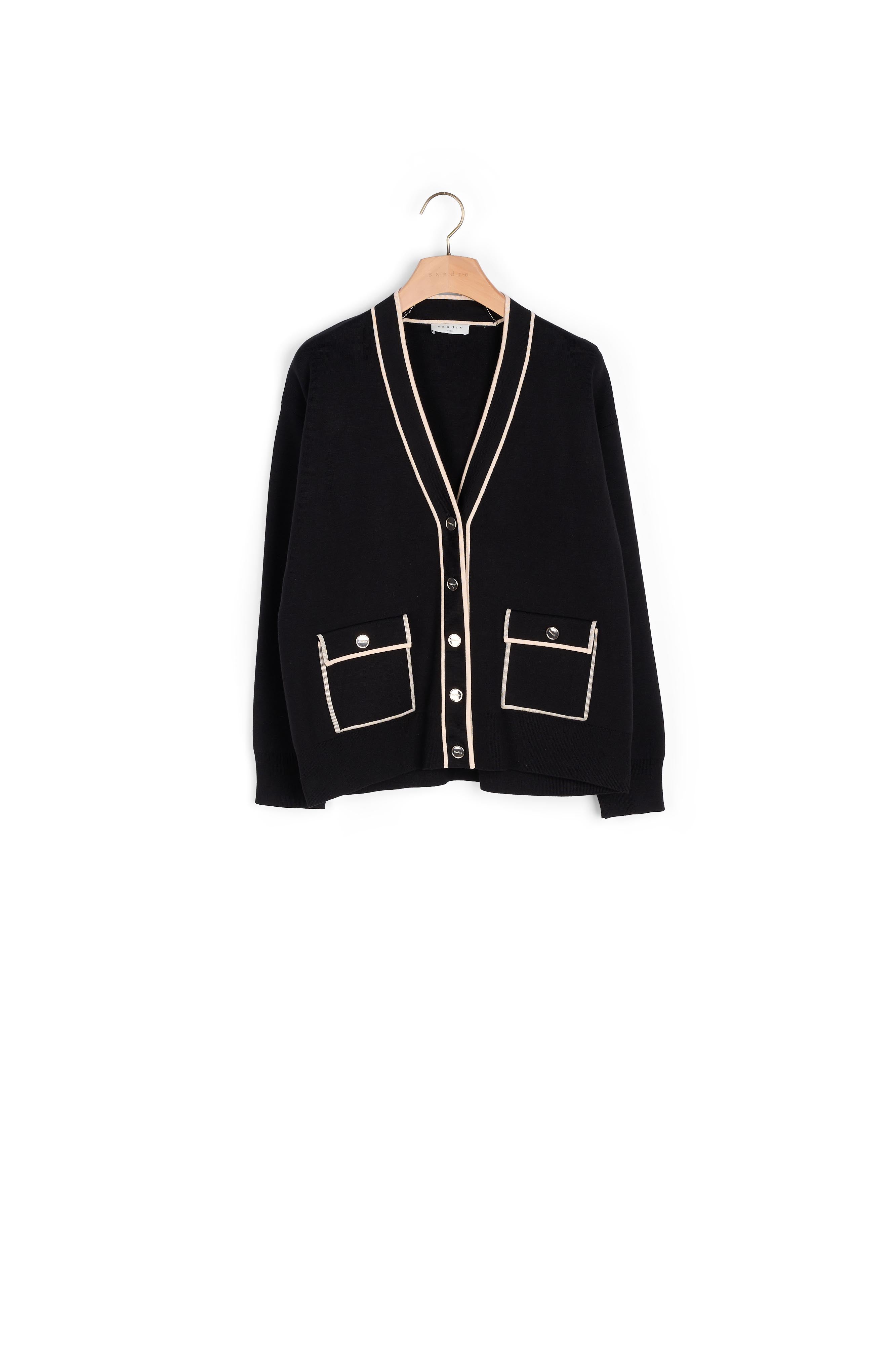 Cardigan Noir Sandro seconde main
