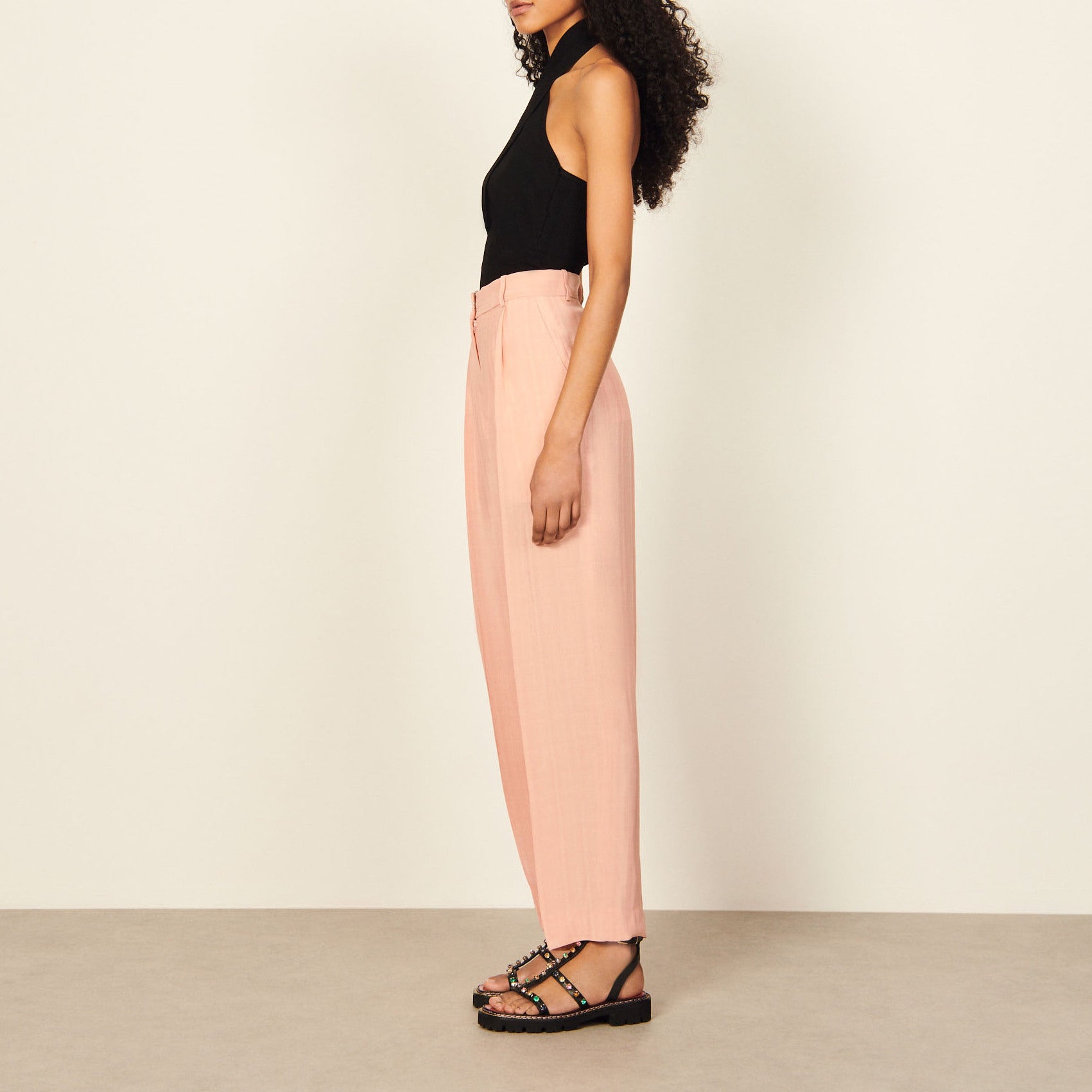 Pantalon droit à plis Sandro seconde main