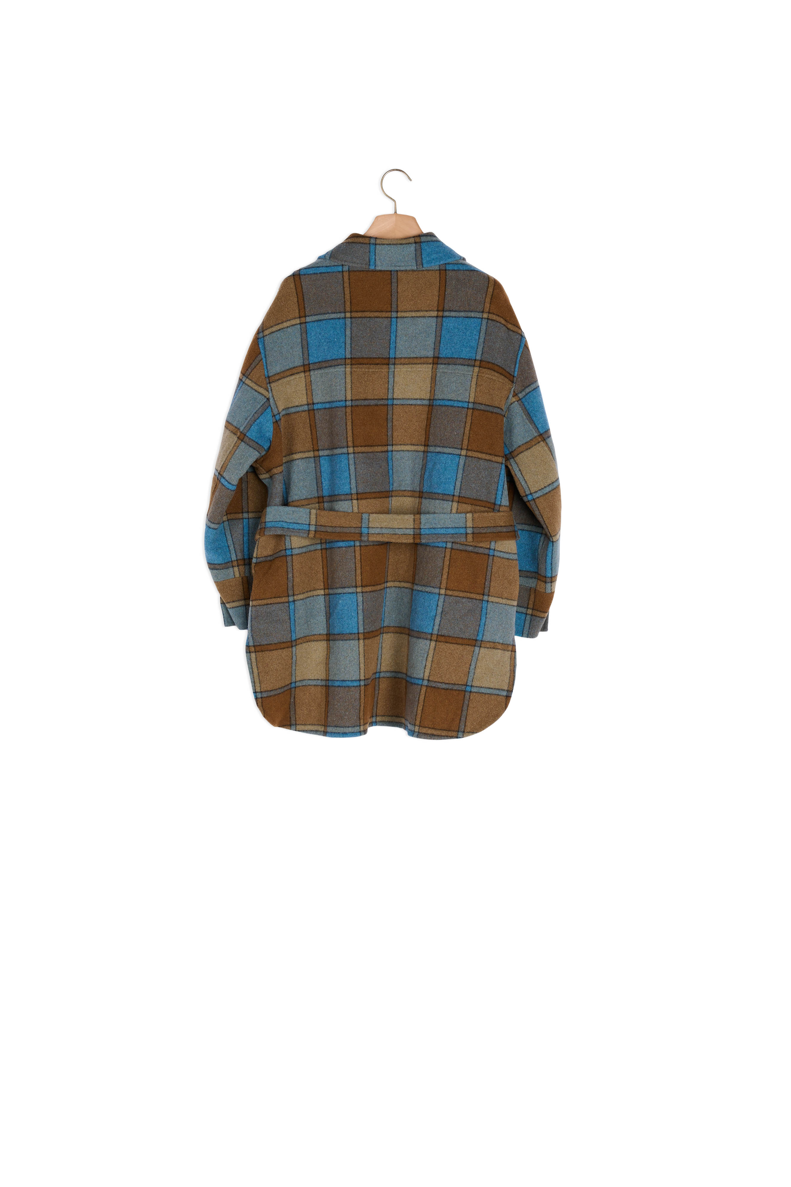 Veste ceinturée à carreaux Sandro seconde main