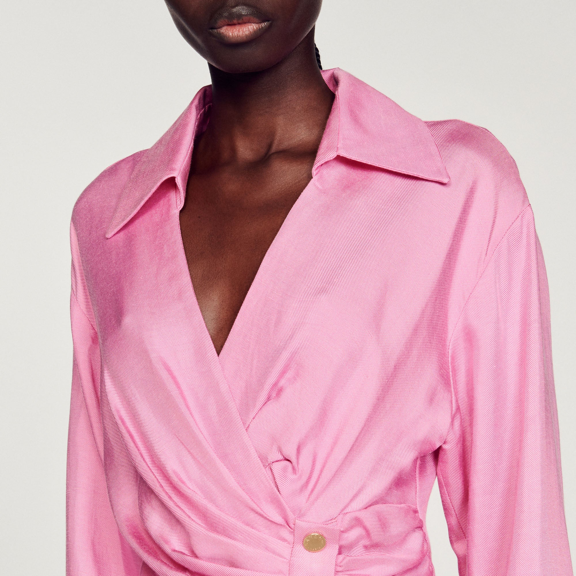 Robe drapée à manches longues Sandro seconde main