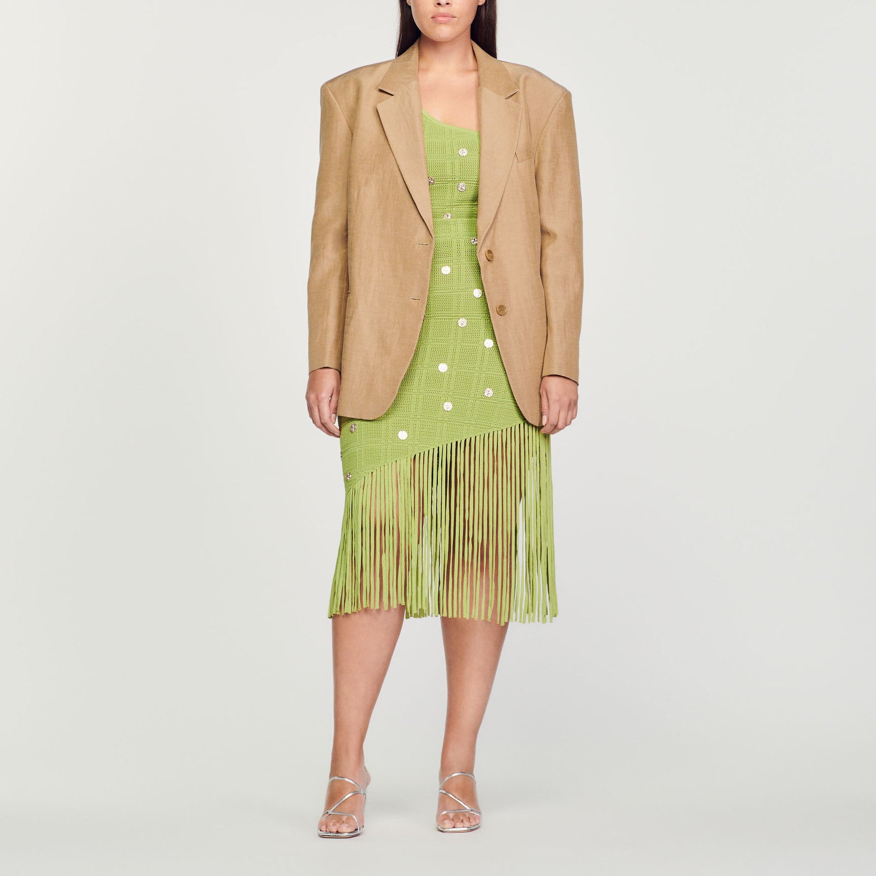 Jupe en Maille frangée Sandro seconde main