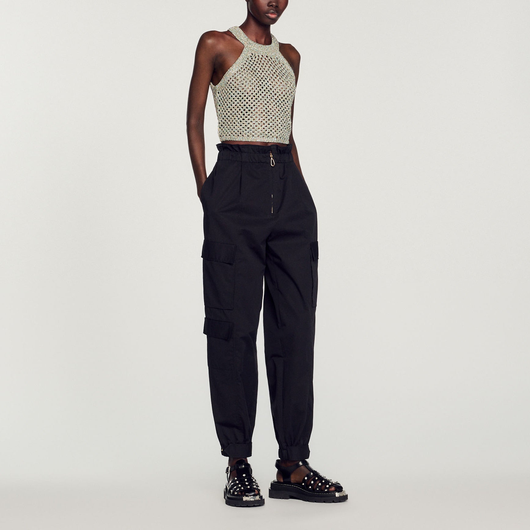 Top court en crochet Sandro seconde main