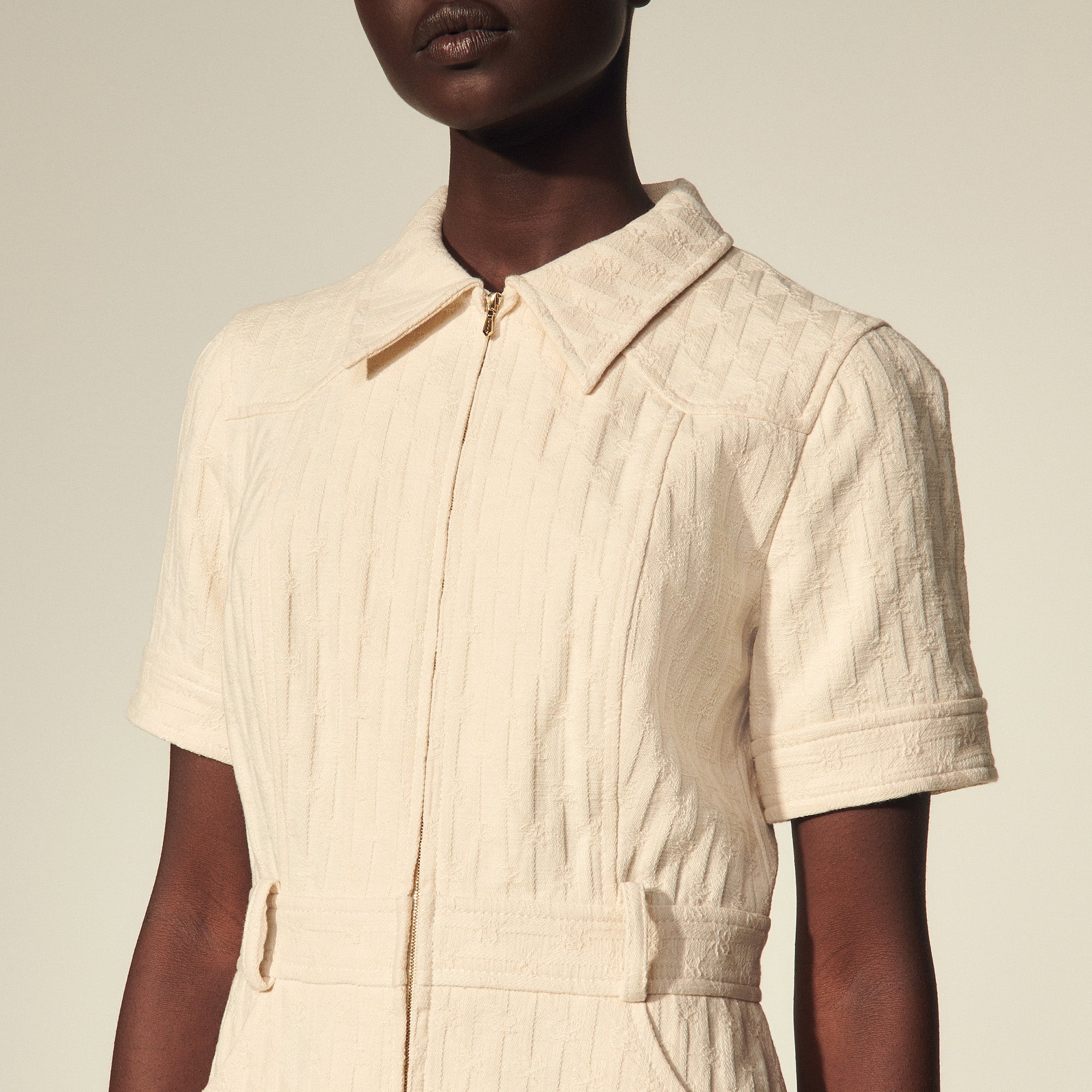 Robe en jacquard double S Sandro seconde main