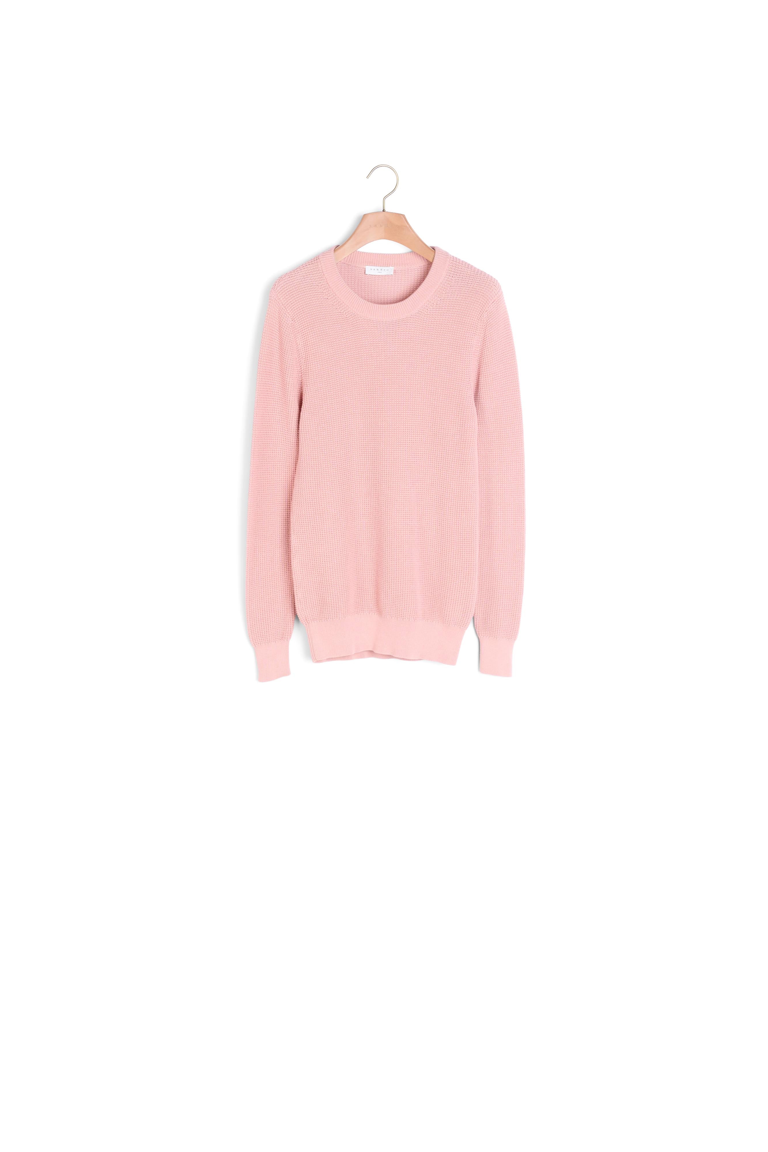 Pull à col rond en maille point de riz Sandro seconde main