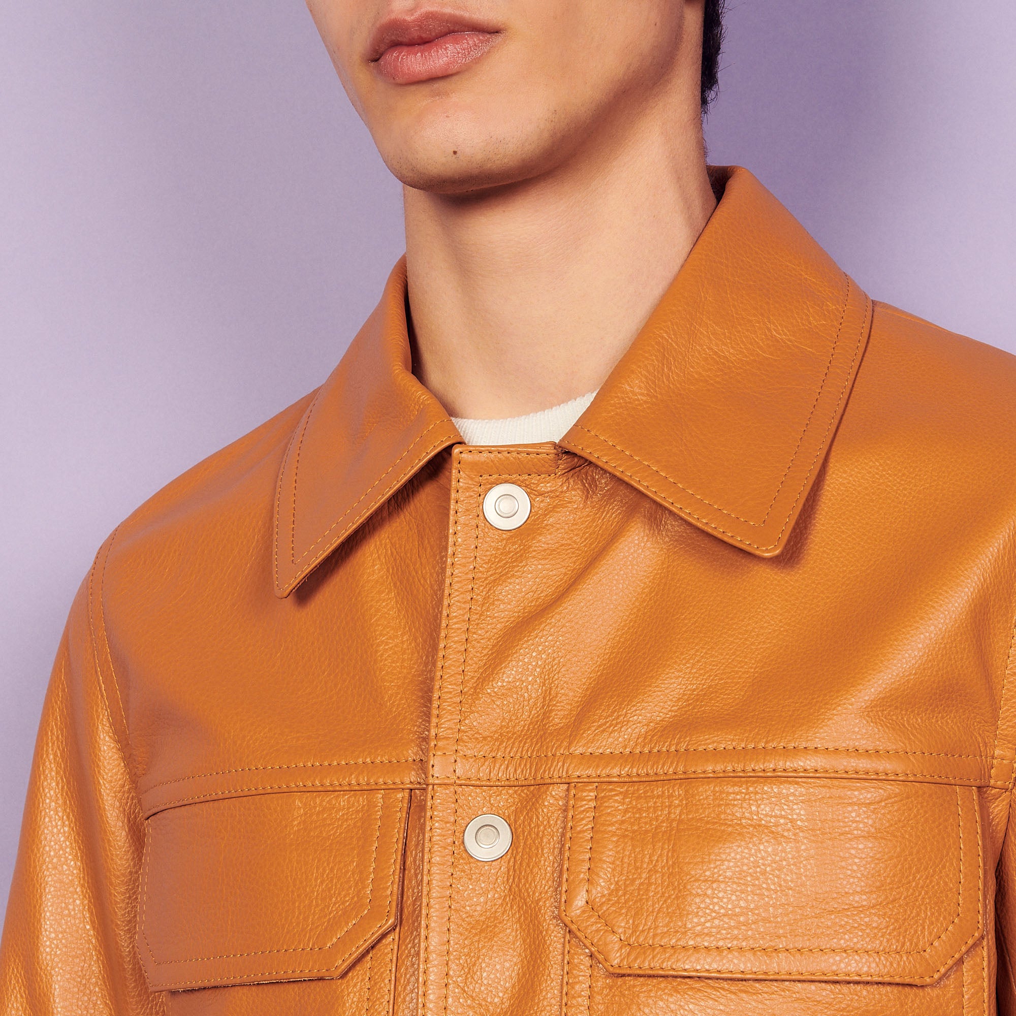 Veste en cuir Sandro seconde main