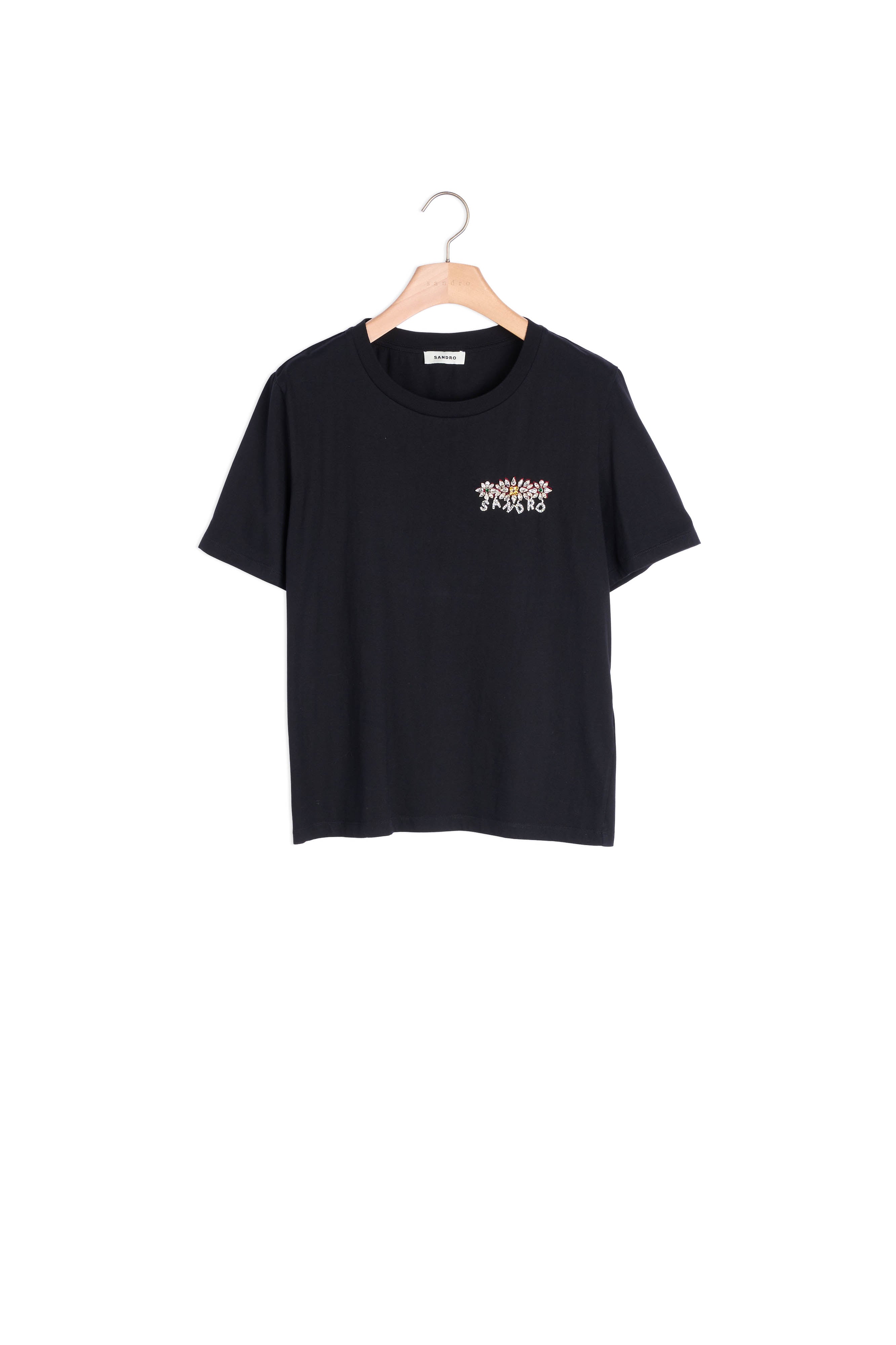 T-shirt à strass Sandro seconde main