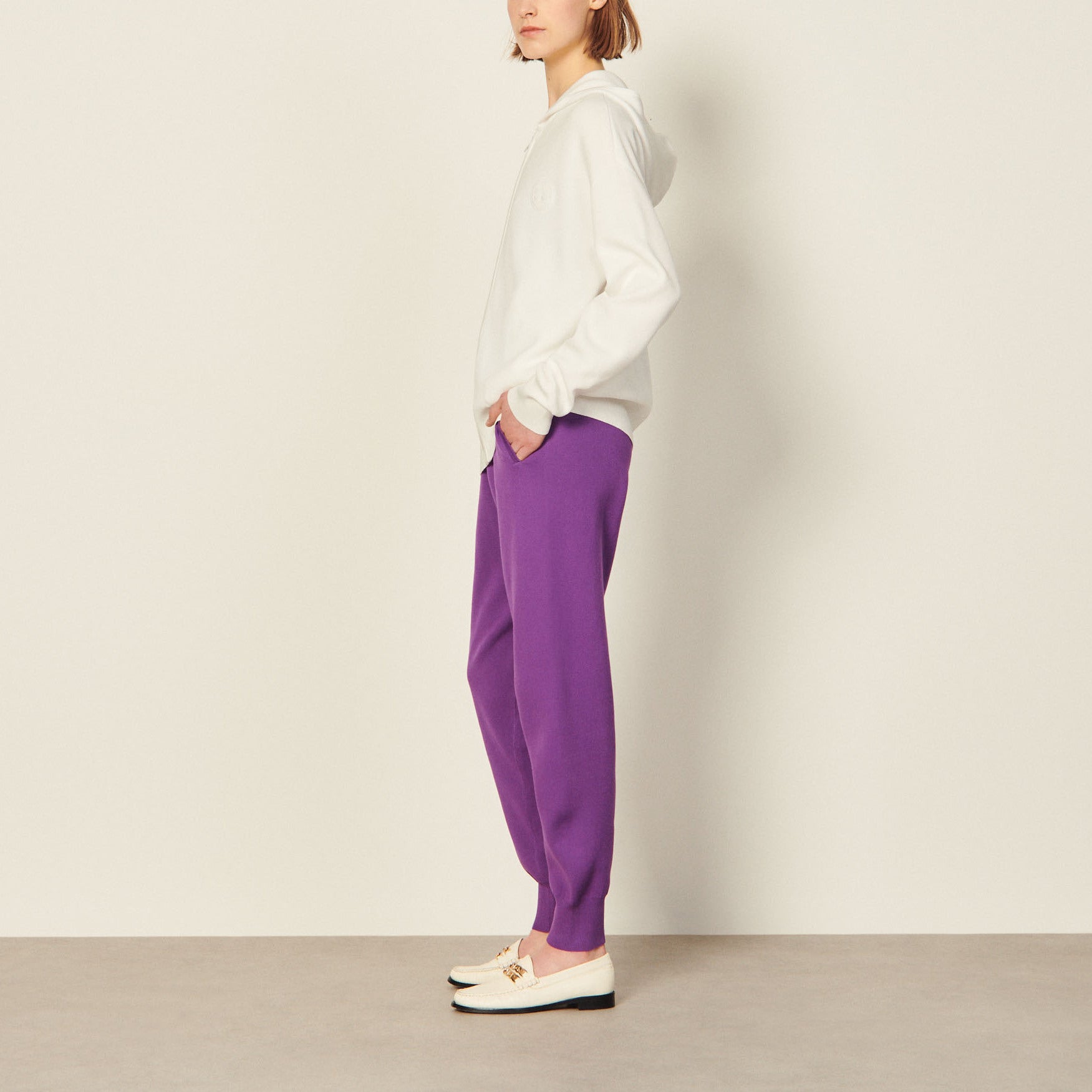 Hoodie zippé brodé Sandro seconde main