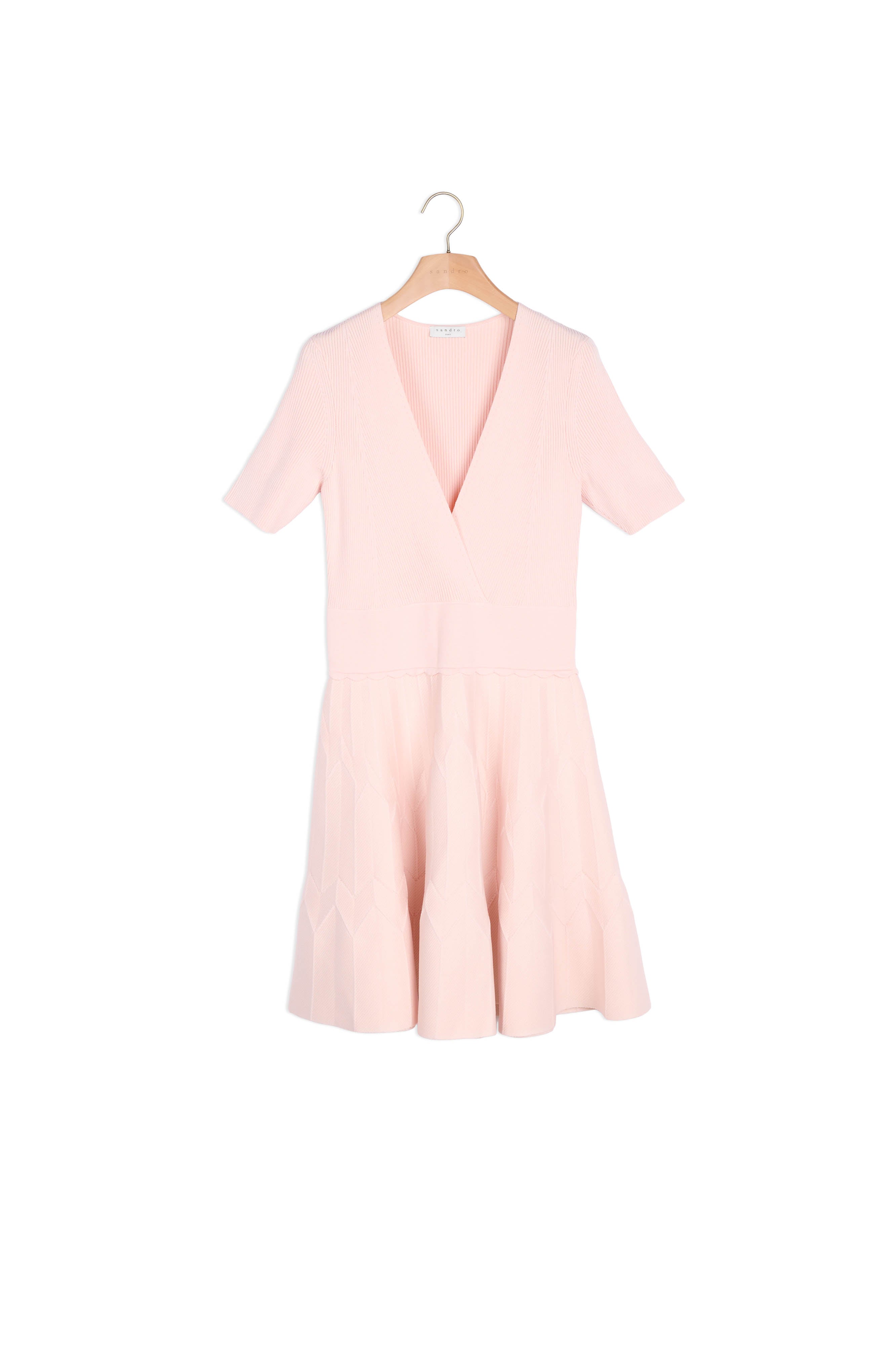 Robe courte en Maille reliéfée Sandro seconde main