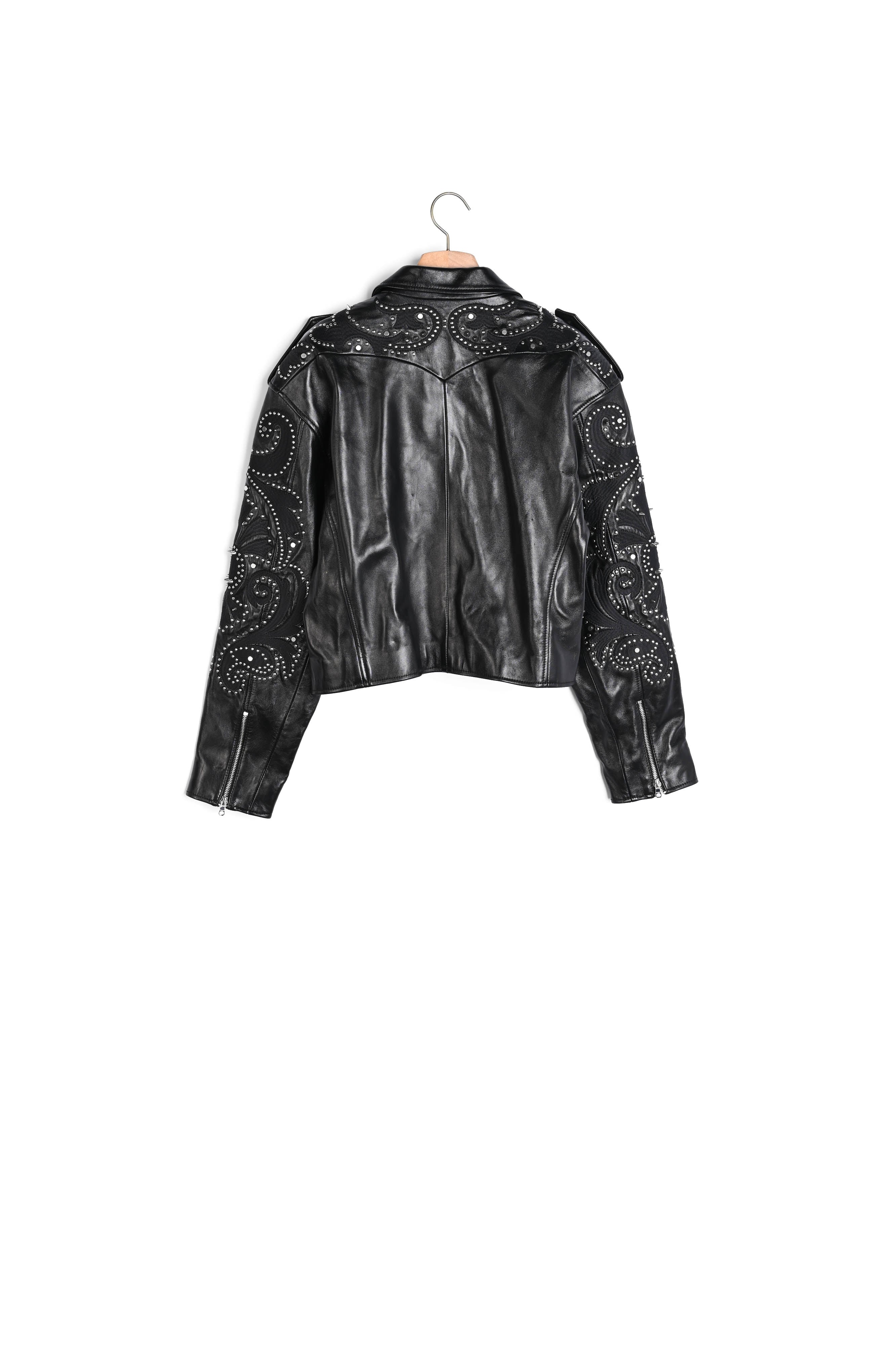 Parka oversize en cuir Sandro seconde main