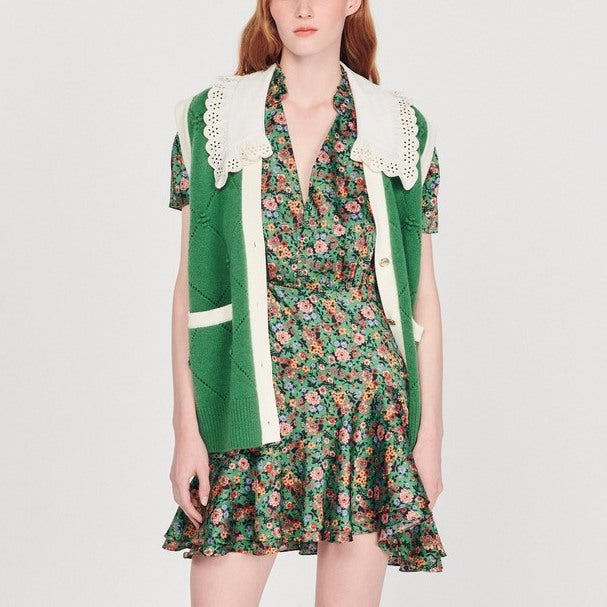 Robe à manches courtes imprimé fleuri Sandro seconde main