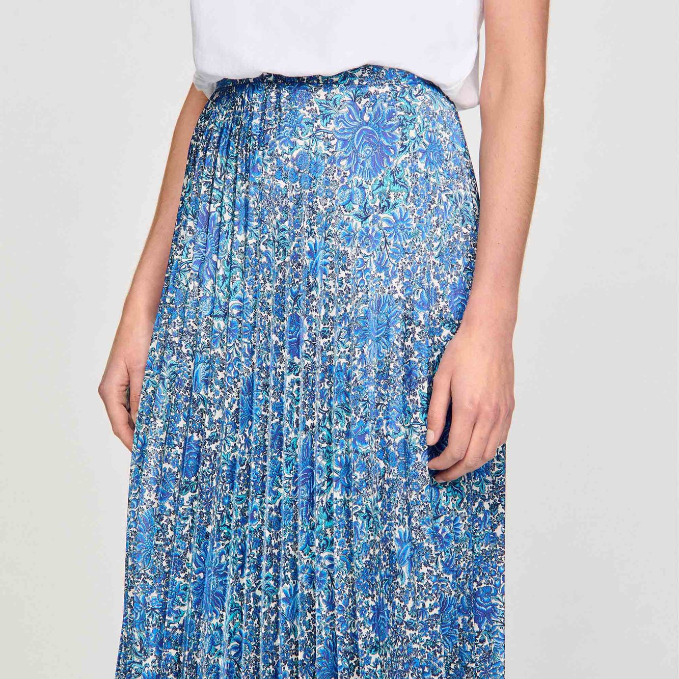 Jupe longue fluide à imprimé fleuri Sandro seconde main