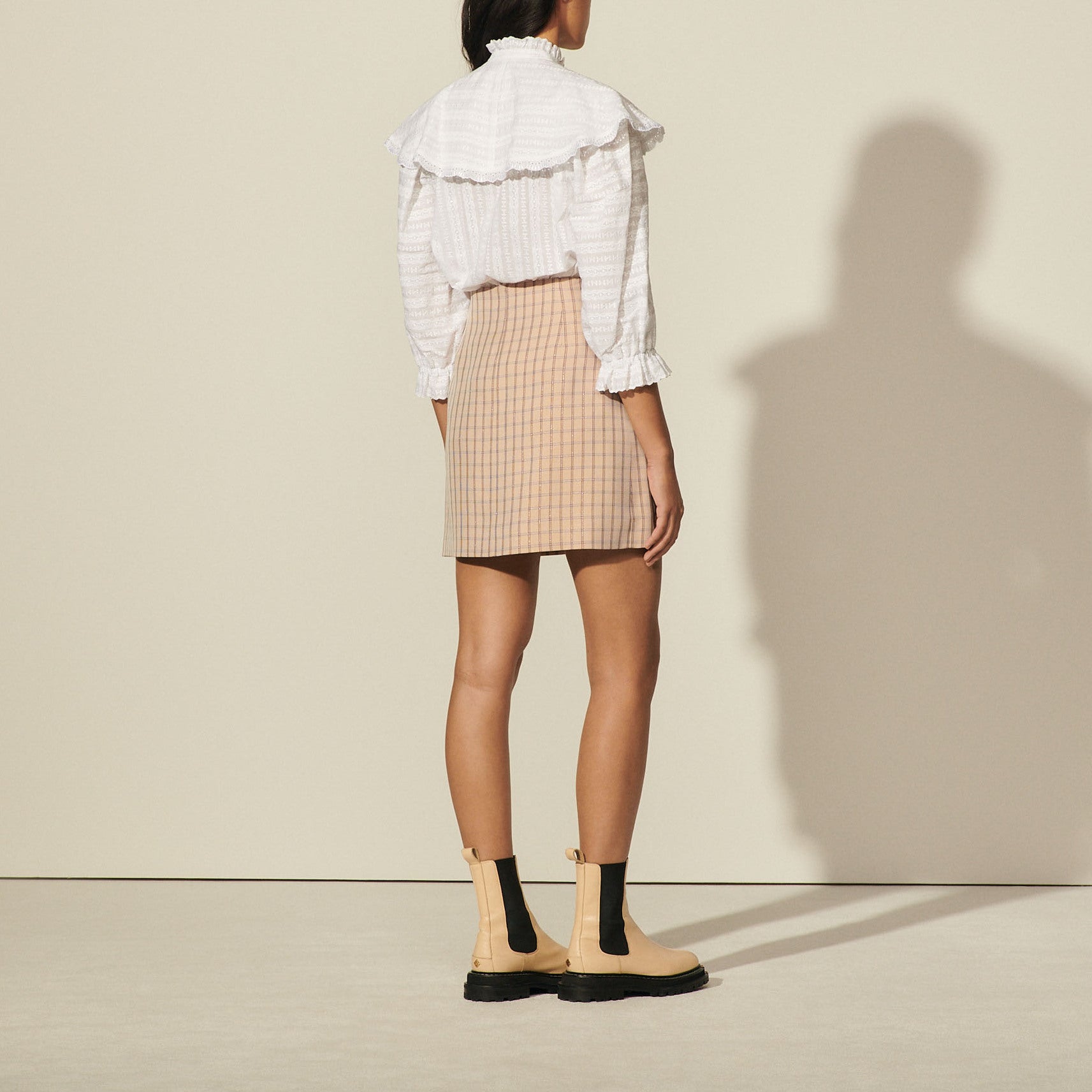 Jupe courte à carreaux Sandro seconde main