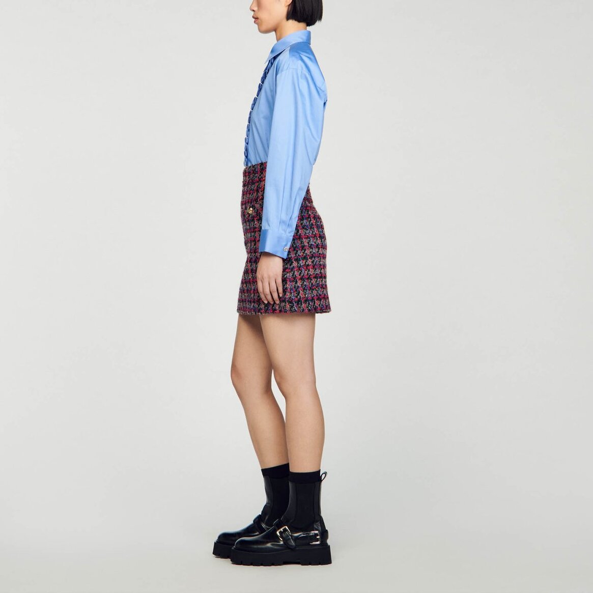 Jupe courte en tweed Sandro seconde main