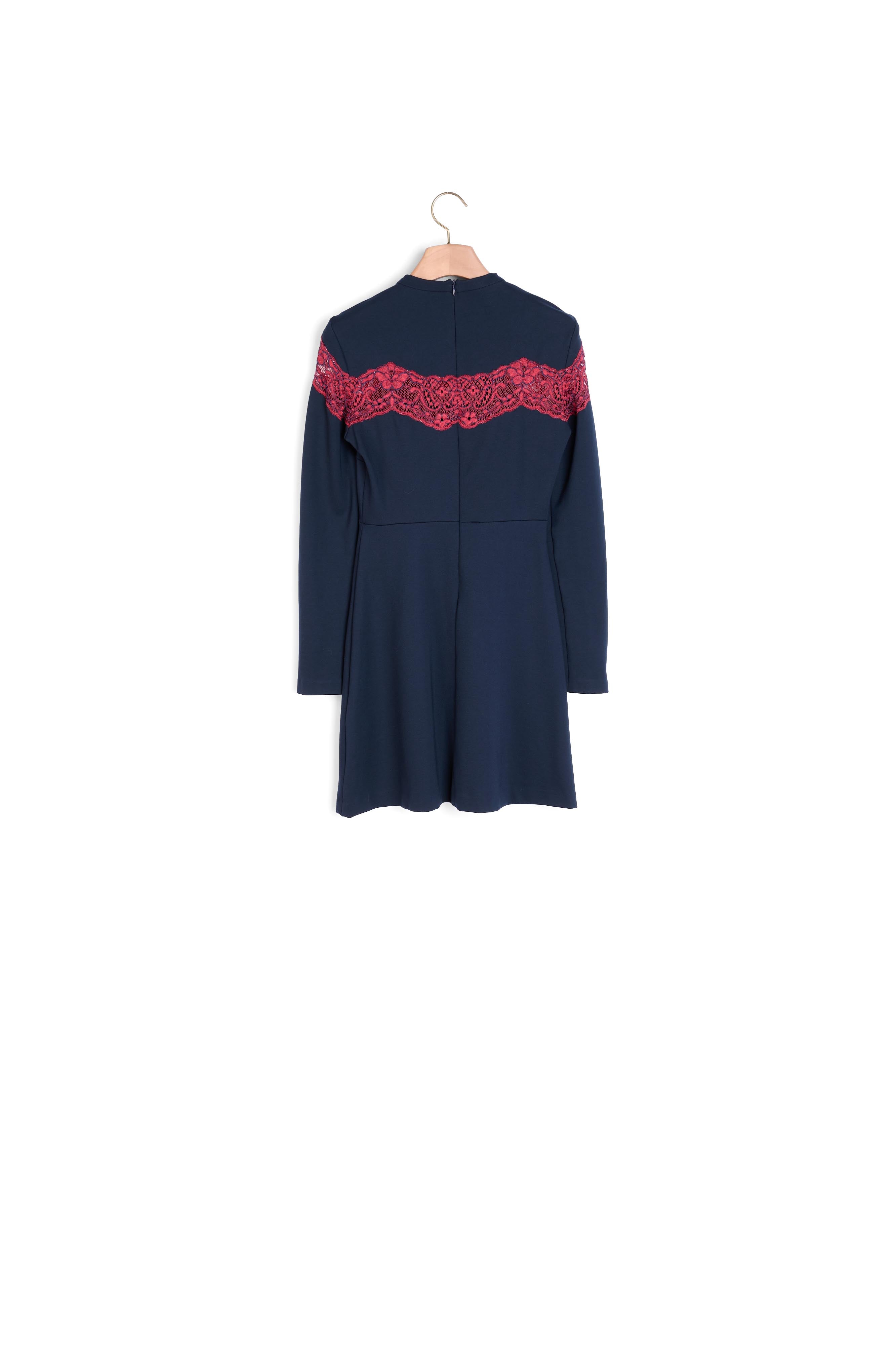 Robe avec insert de dentelle colorée Sandro seconde main