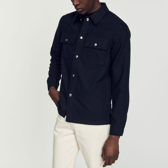 SurChemise en laine Sandro seconde main