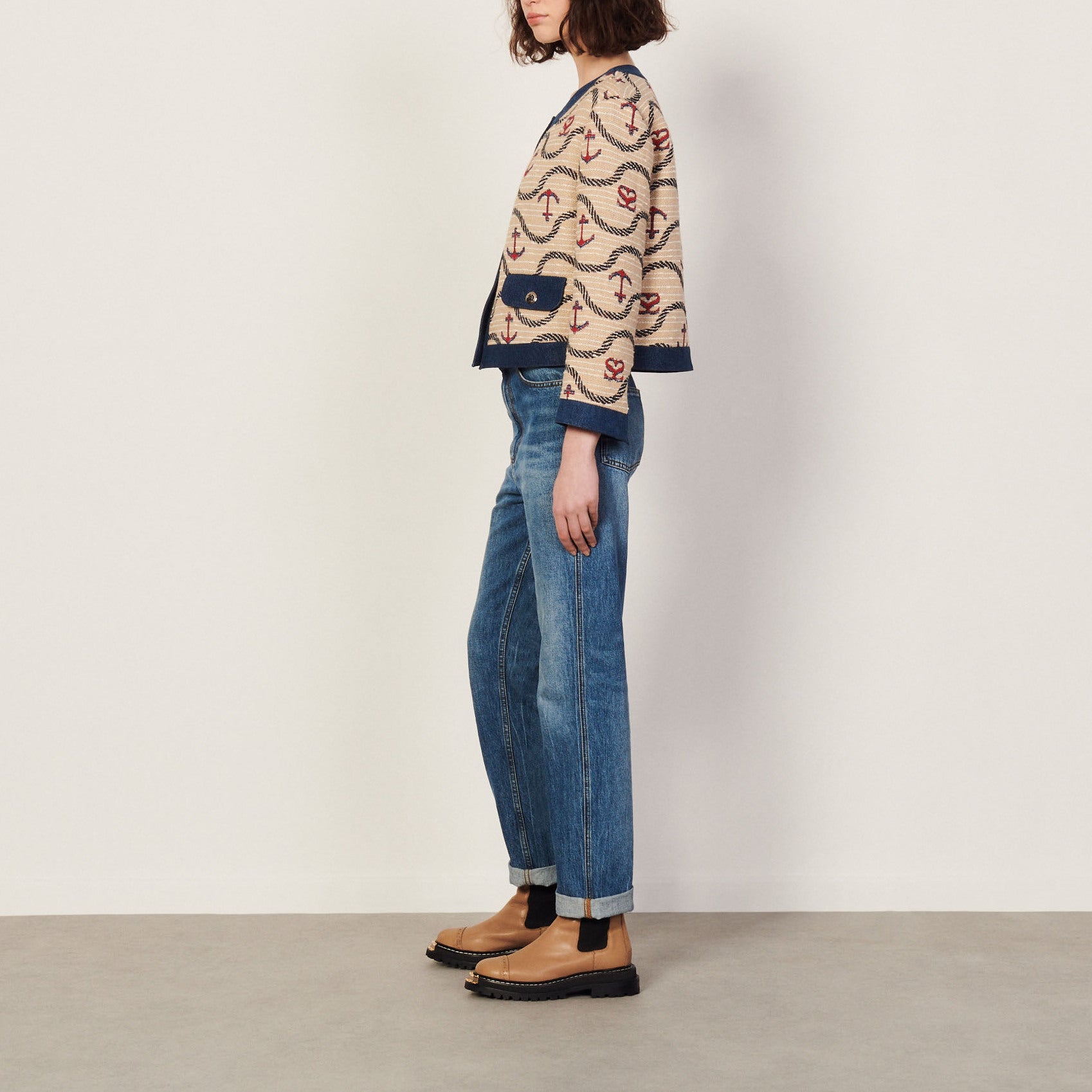 Veste en mix matière Sandro seconde main