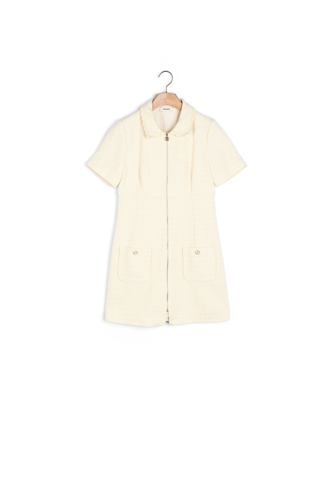 Robe zippée en tweed Sandro seconde main