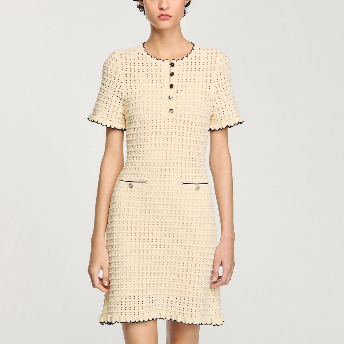 Robe courte en maille Sandro seconde main