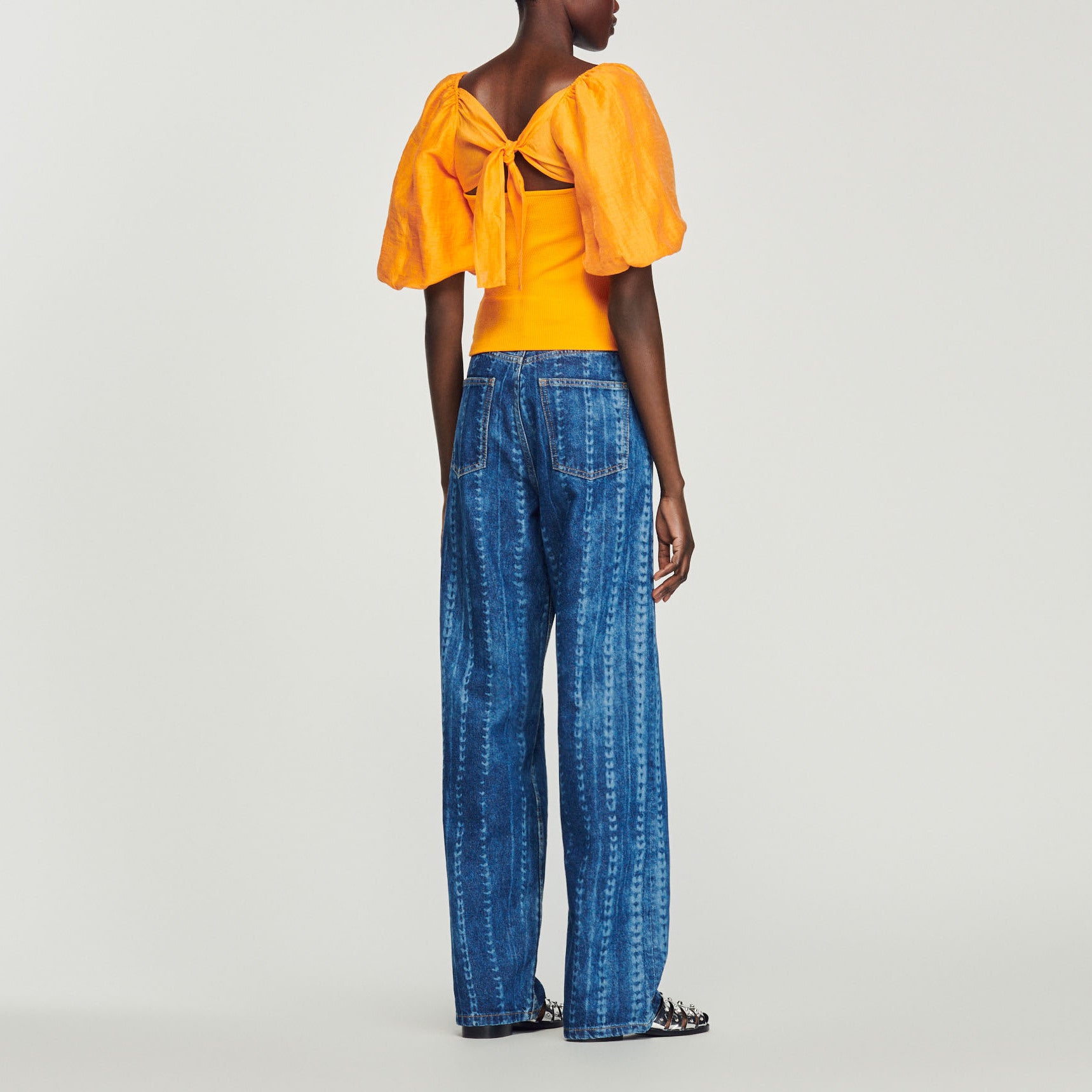 T-shirt bimatières Sandro seconde main