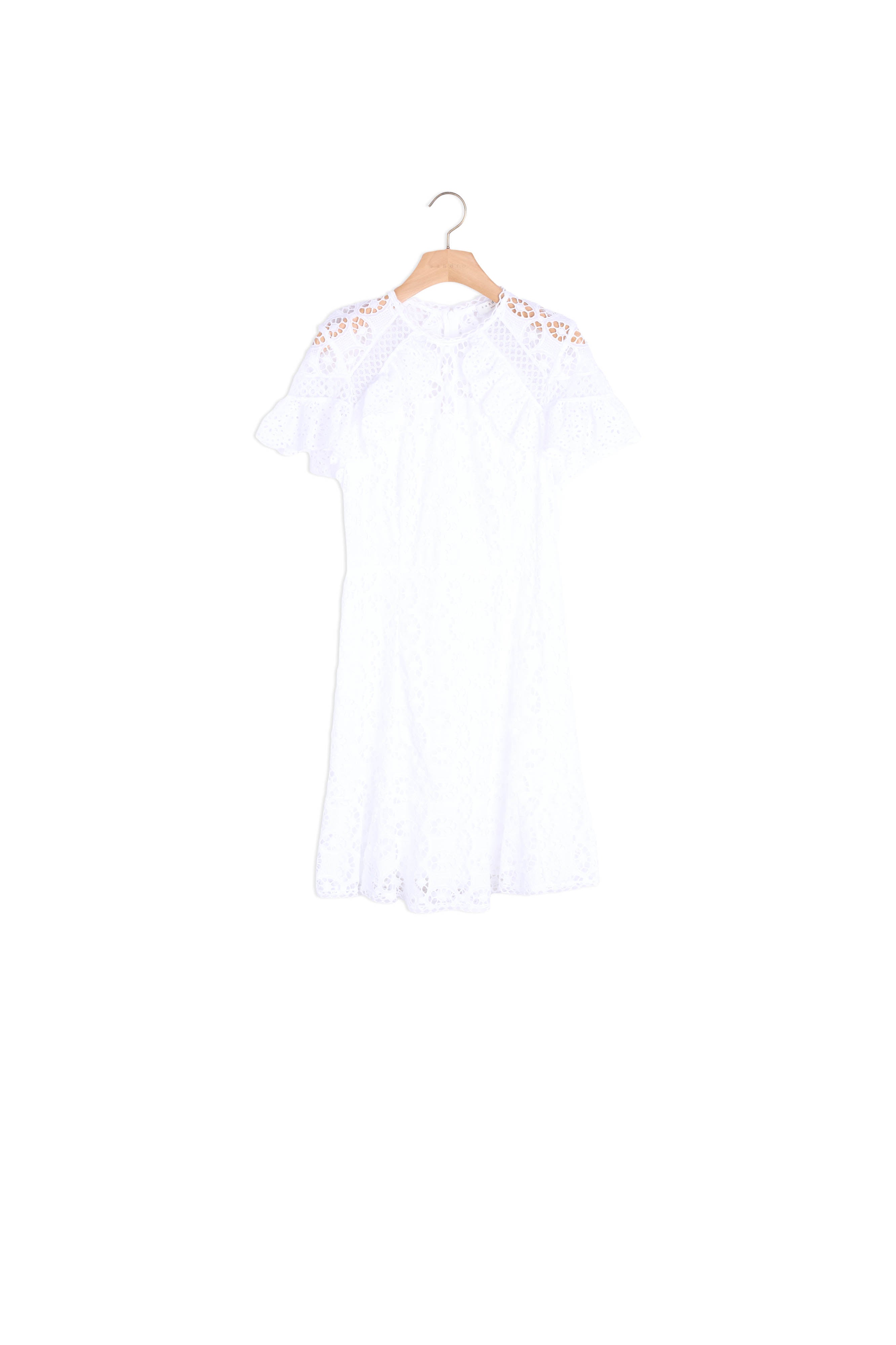 Robe en dentelle à volant Sandro seconde main