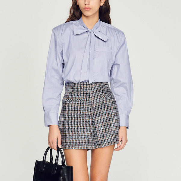 Chemise à col lavallière Sandro seconde main