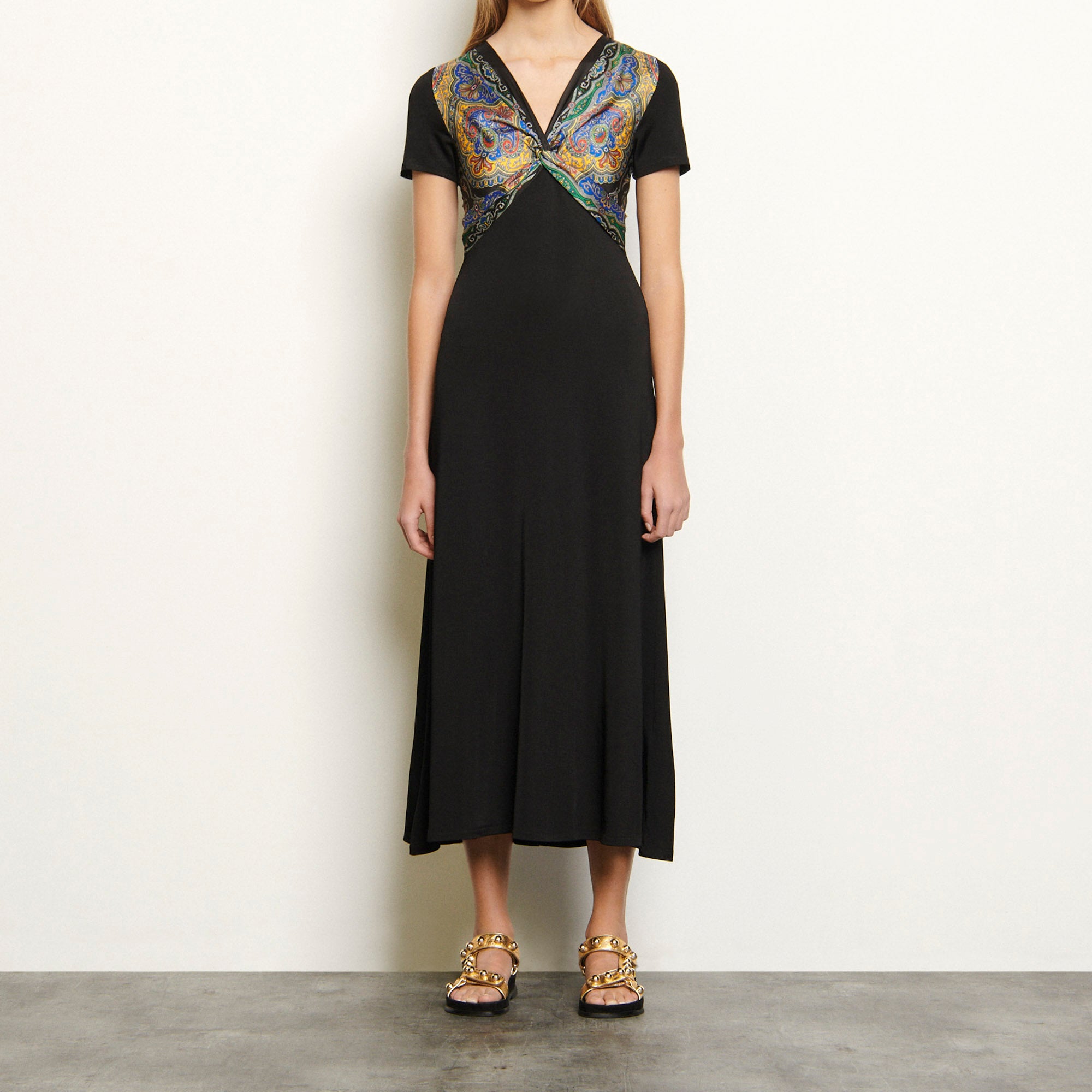 Robe en jersey avec empiècement Sandro seconde main