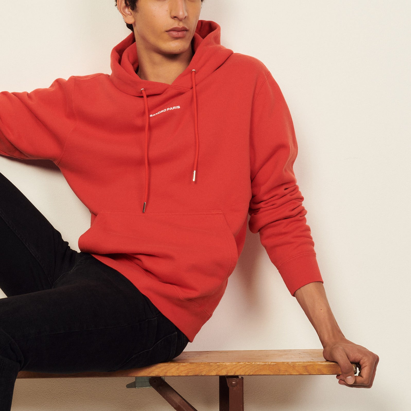 Sweat hoodie avec broderie logo Sandro seconde main