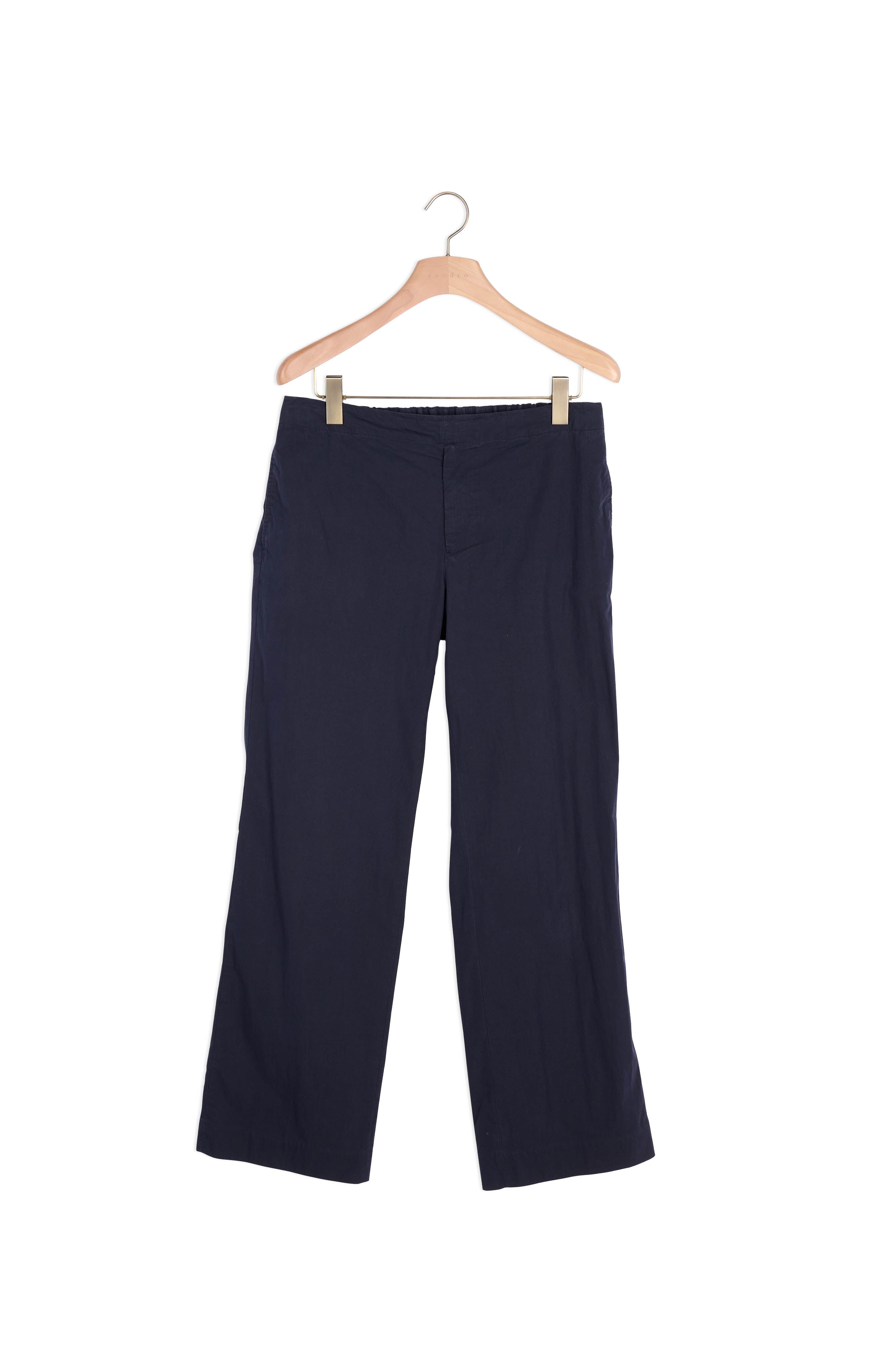 Pantalon taille élastique en coton Sandro seconde main
