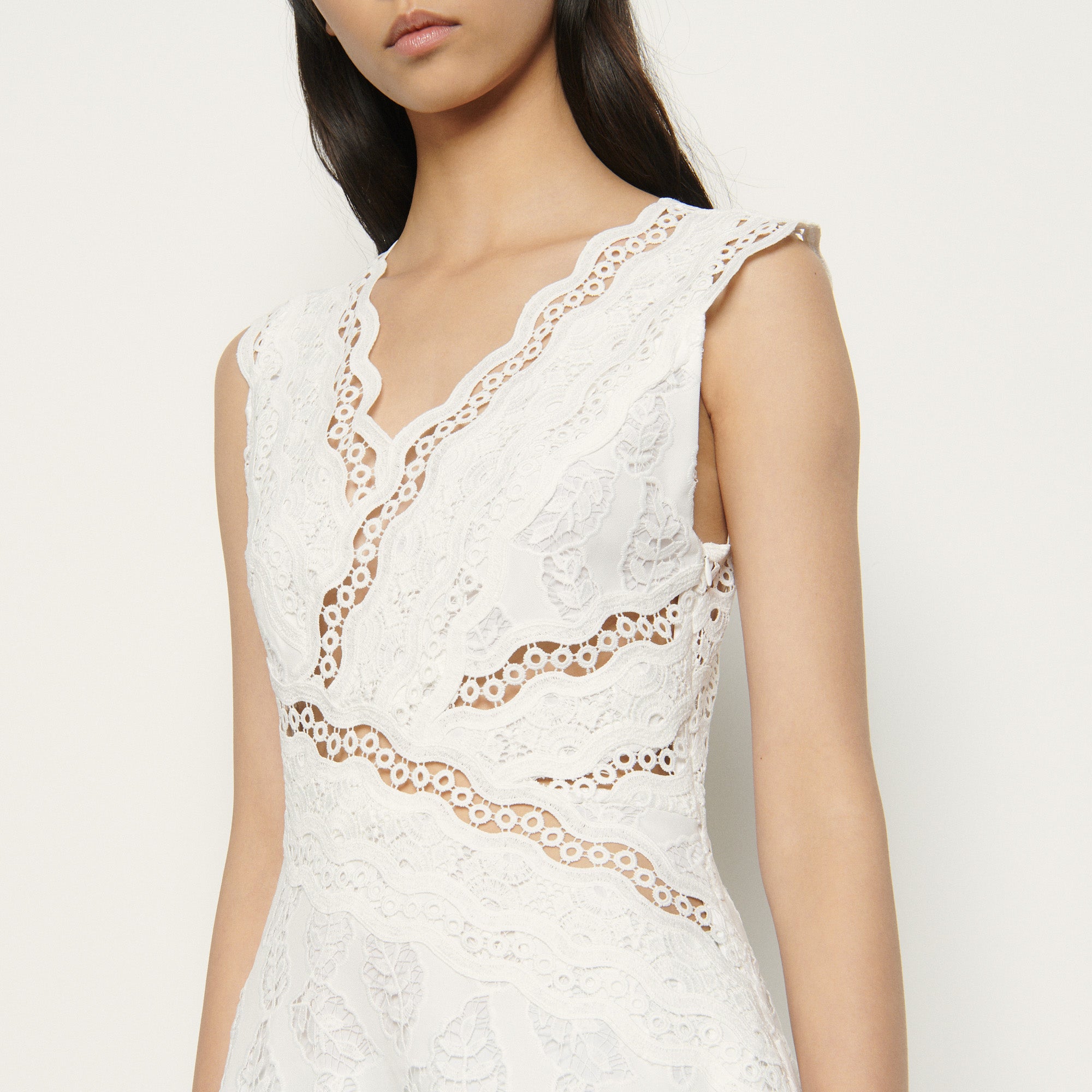 Robe longue  en broderie anglaise Sandro seconde main