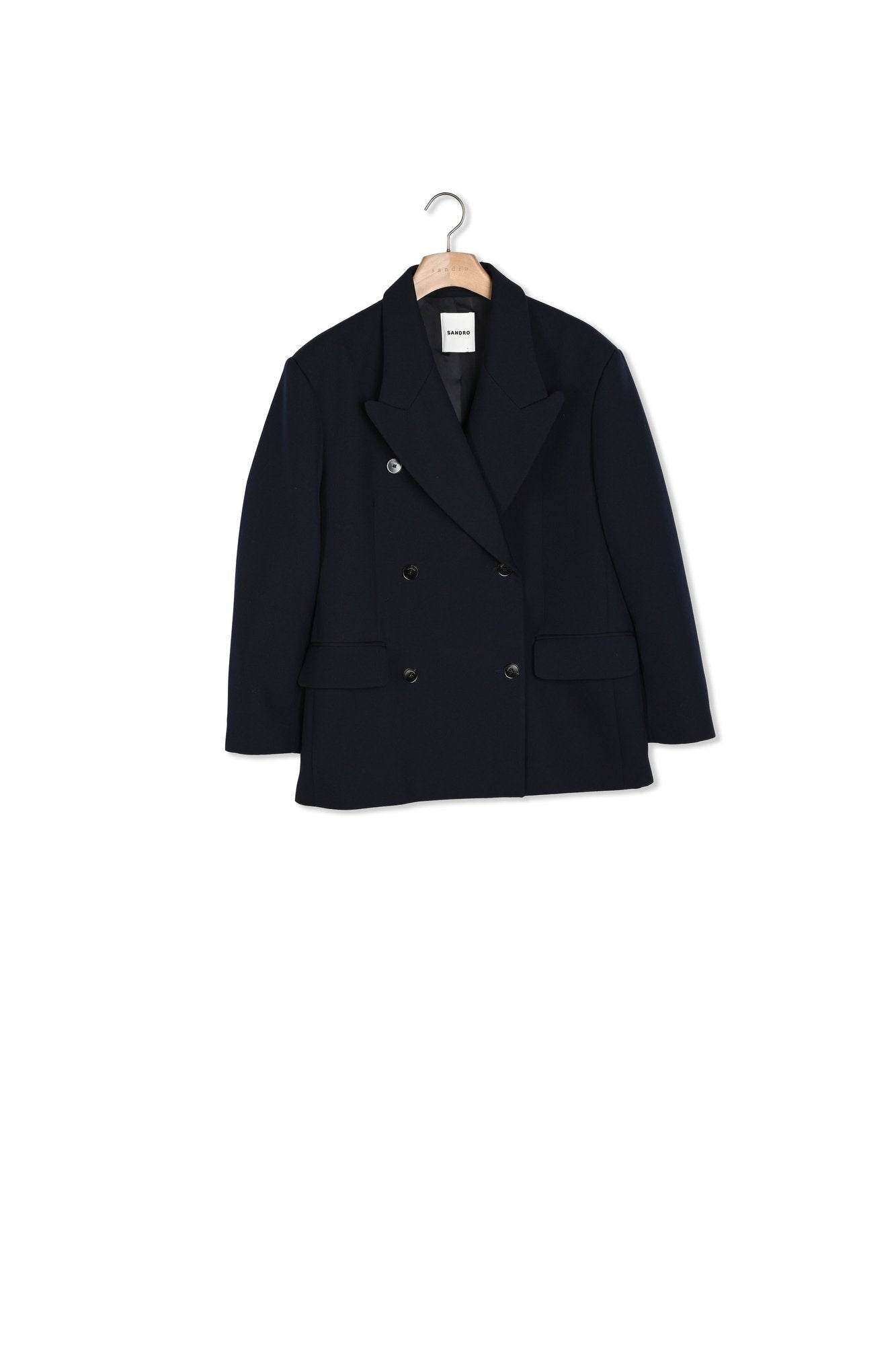 Veste de costume en laine mélangée Sandro seconde main