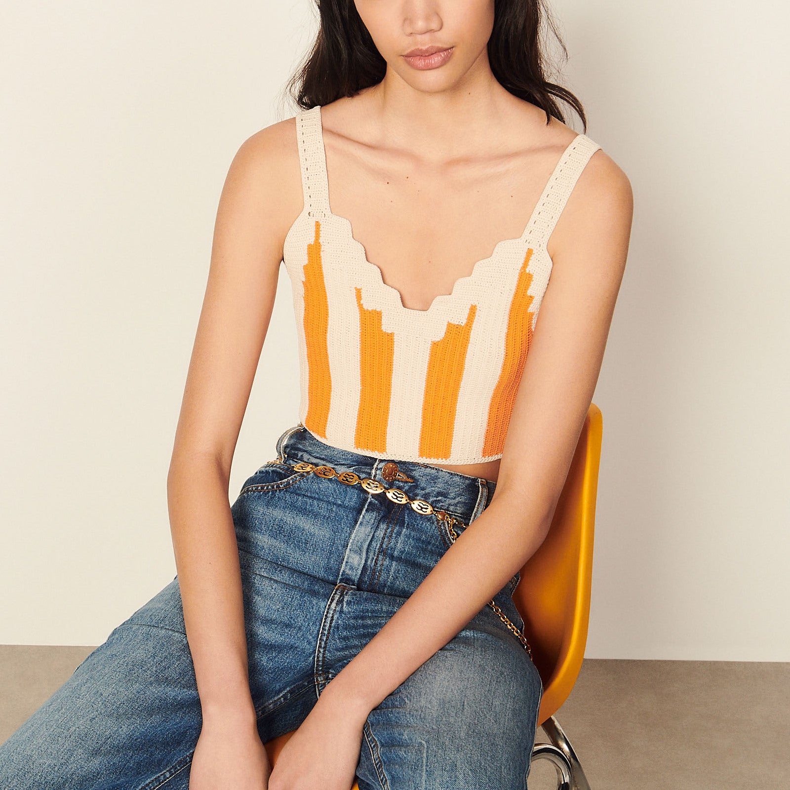 Brassière en crochet Sandro seconde main