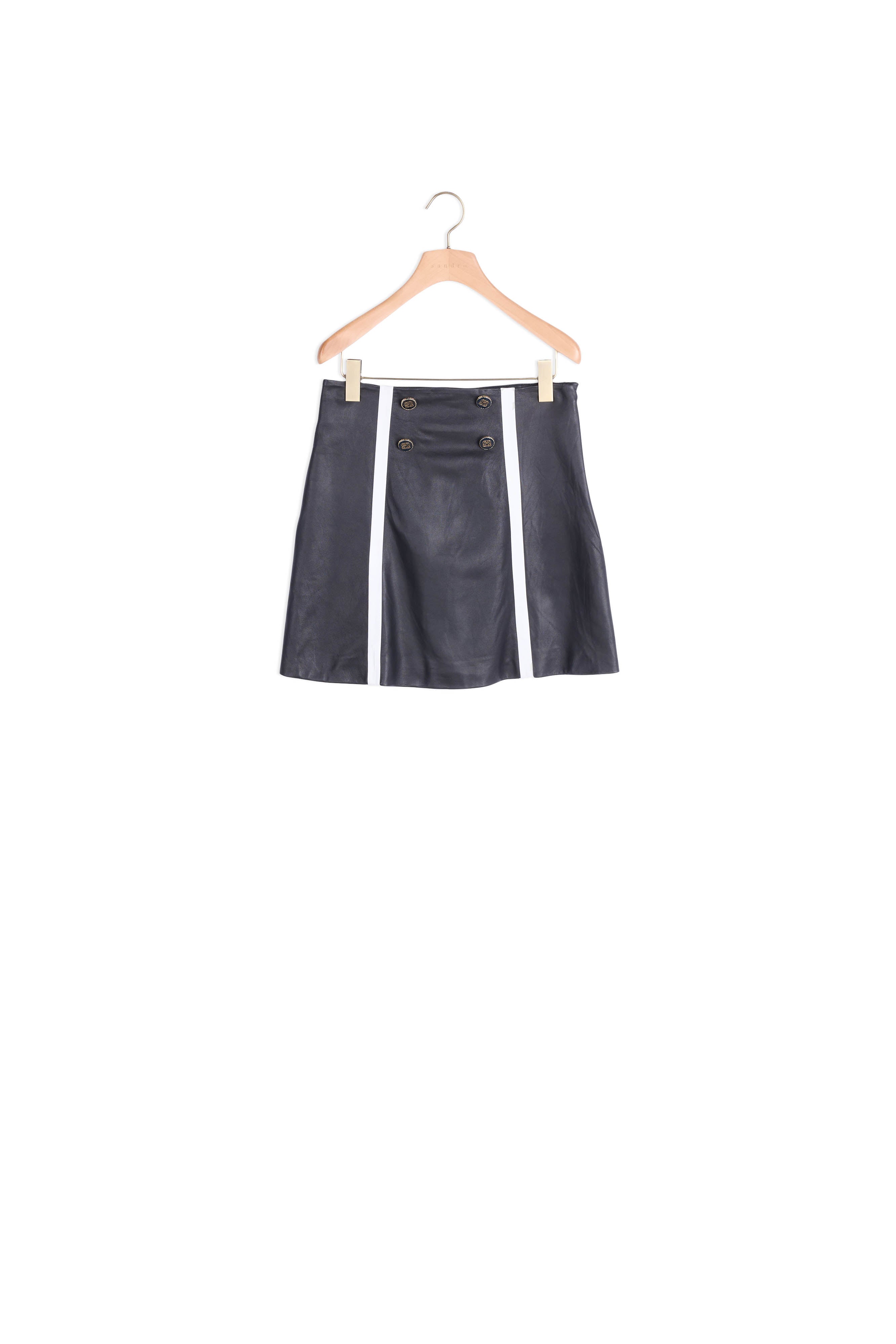 Jupe courte en cuir Sandro seconde main