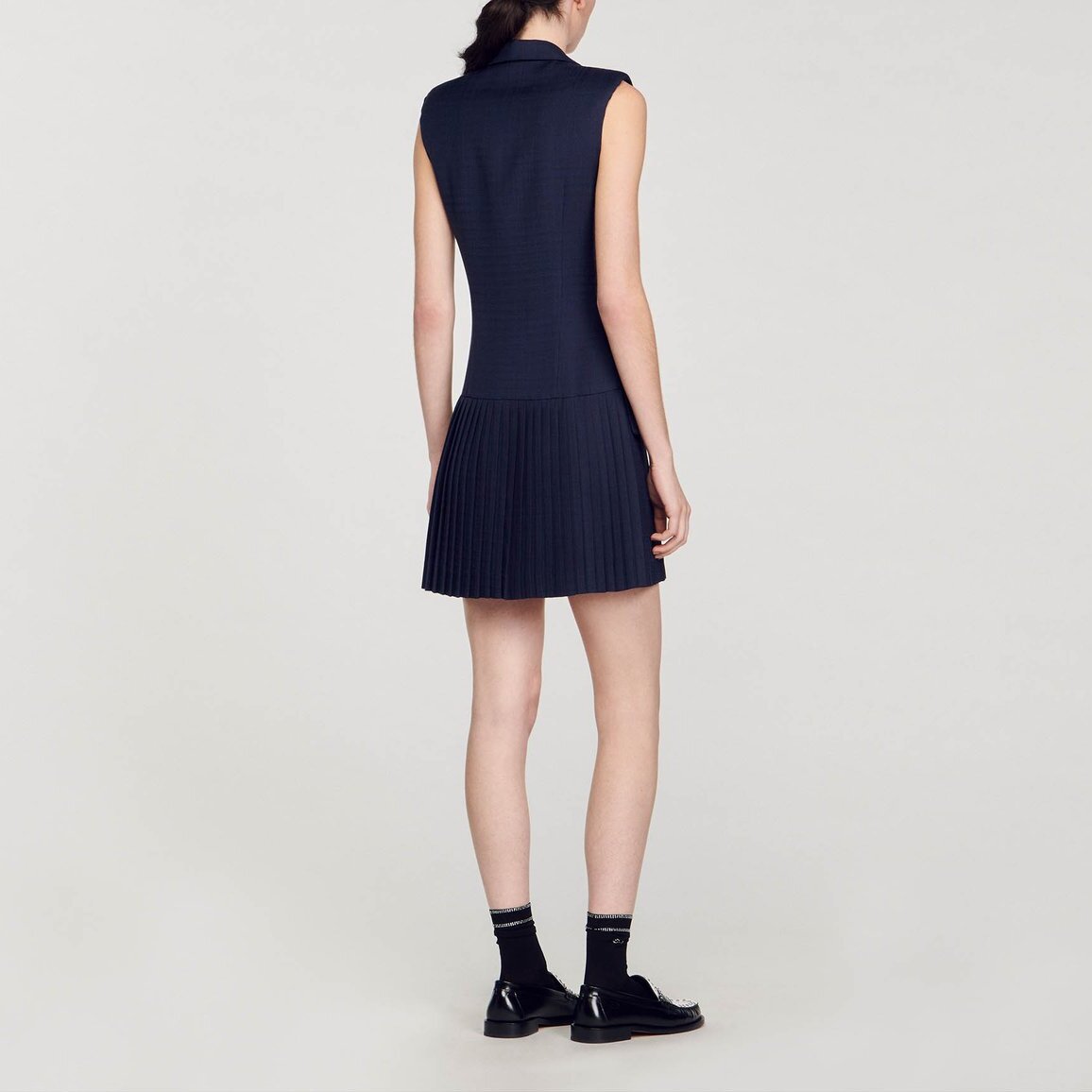 Robe courte tailleur plissée Sandro seconde main