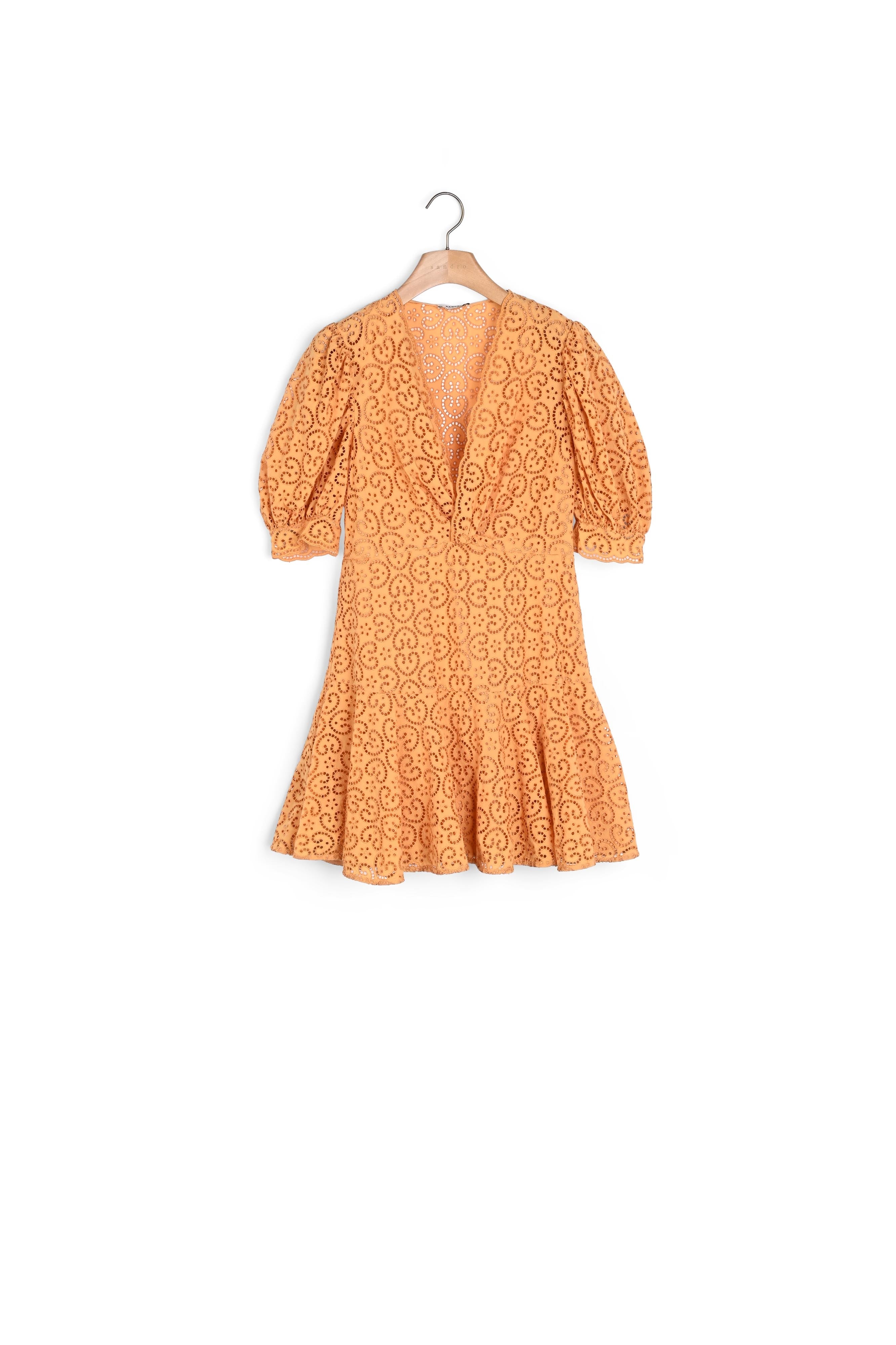 Robe courte en broderie anglaise Sandro seconde main