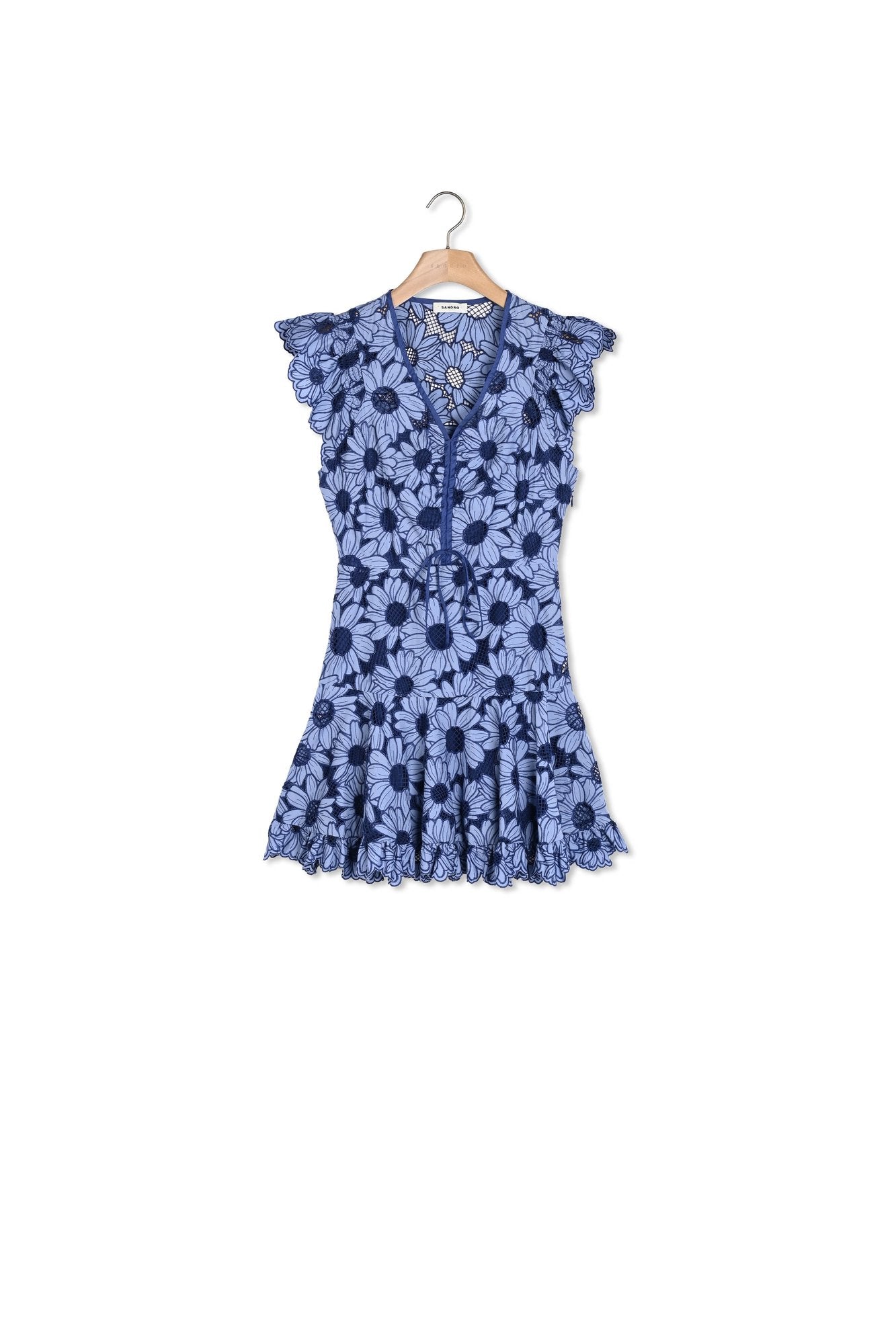 Robe guipure marguerites Sandro seconde main