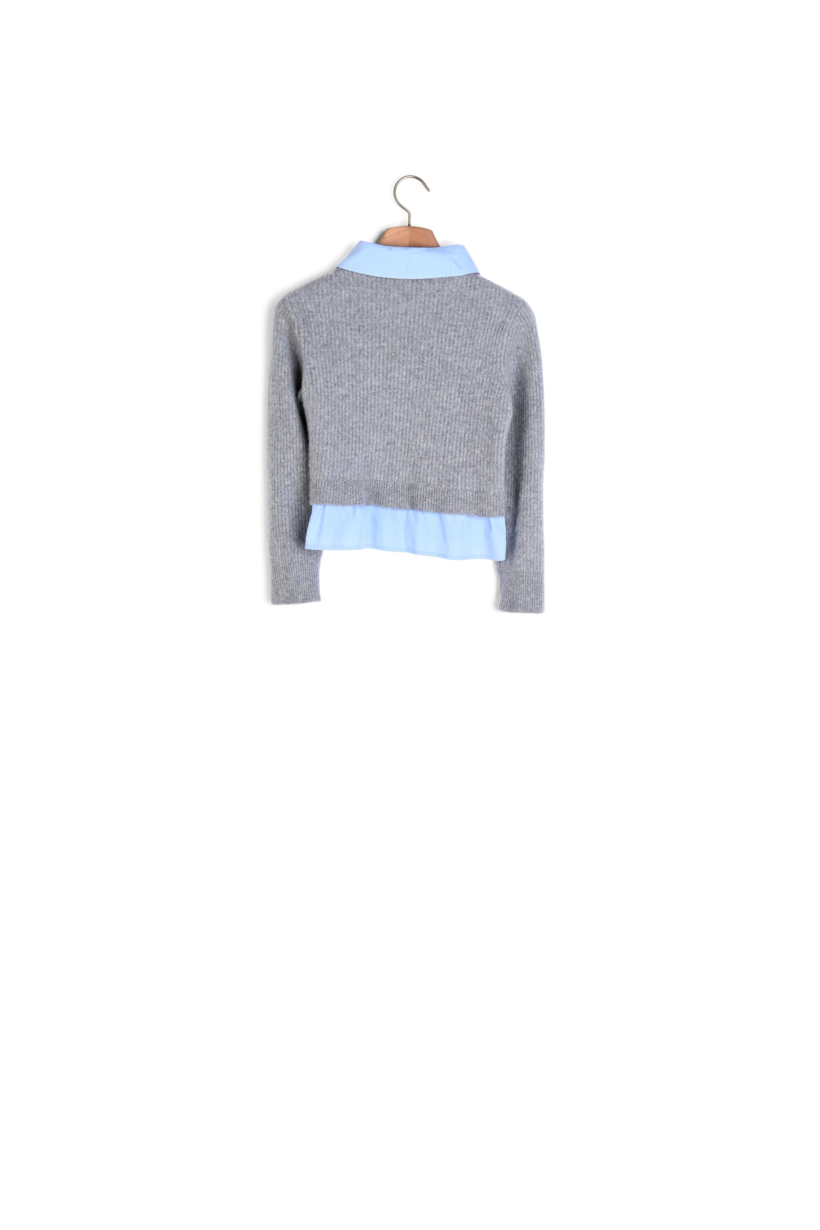 Pull court trompe-l'œil Sandro seconde main