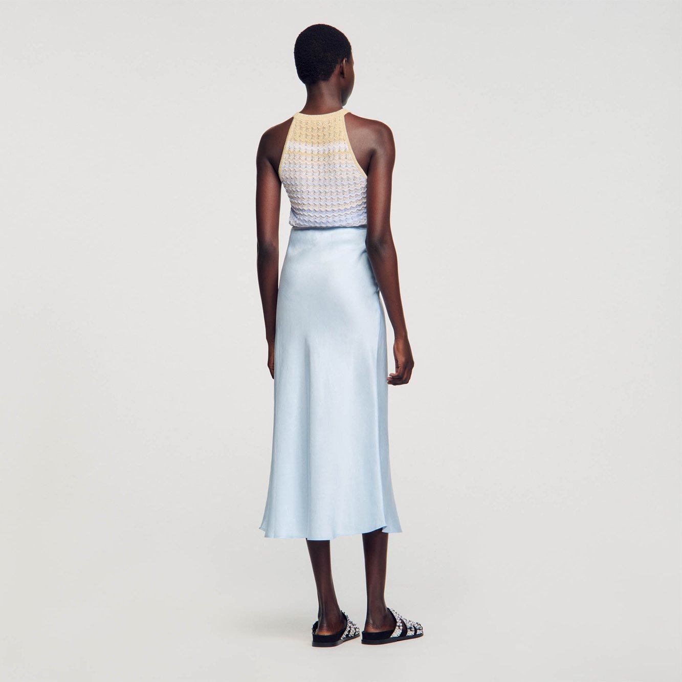 Jupe longue satinée Sandro seconde main