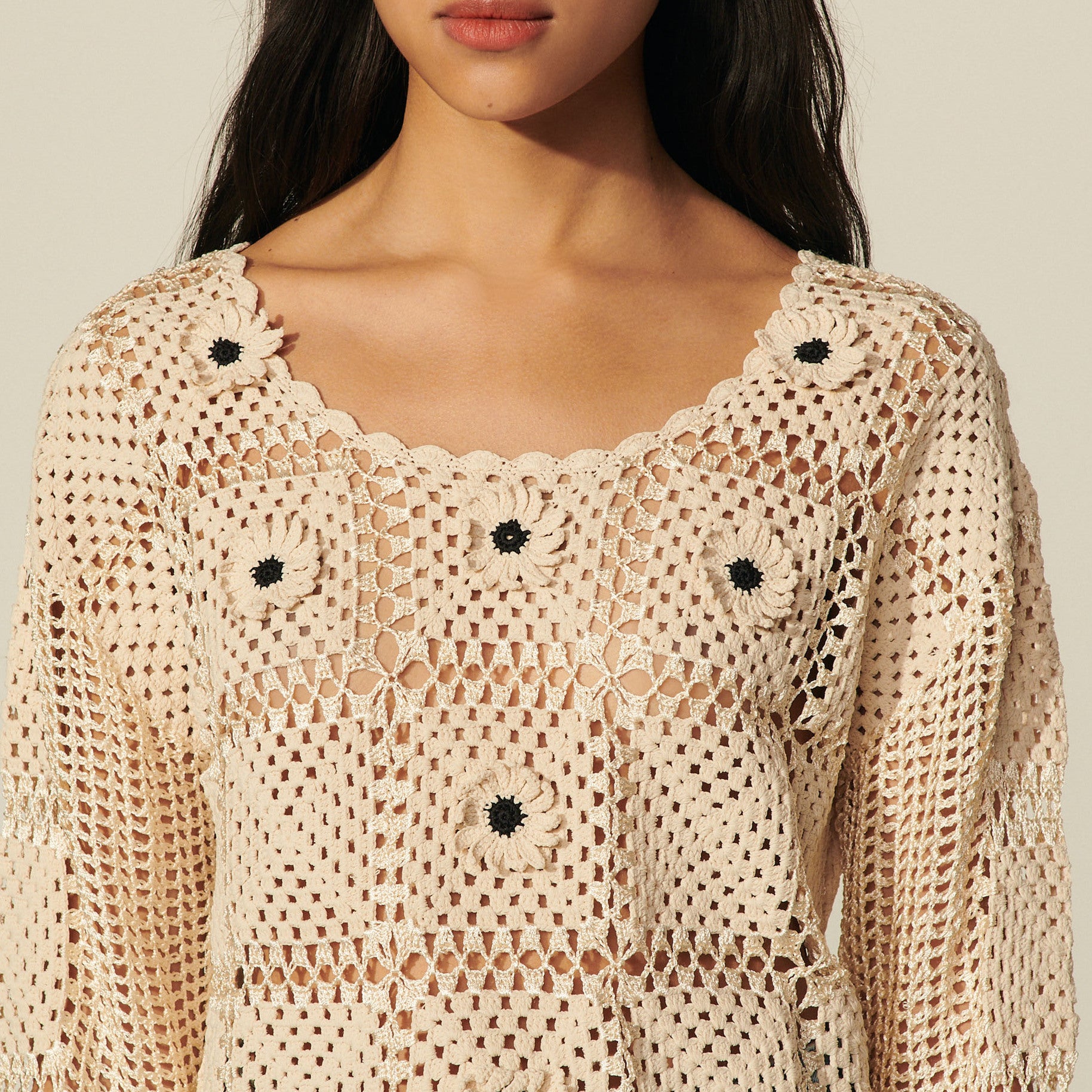 Pull en Maille crochet Sandro seconde main