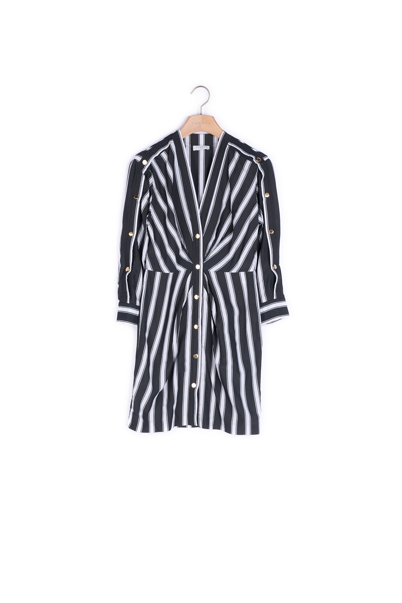 Robe courte rayée à encolure en V Sandro seconde main