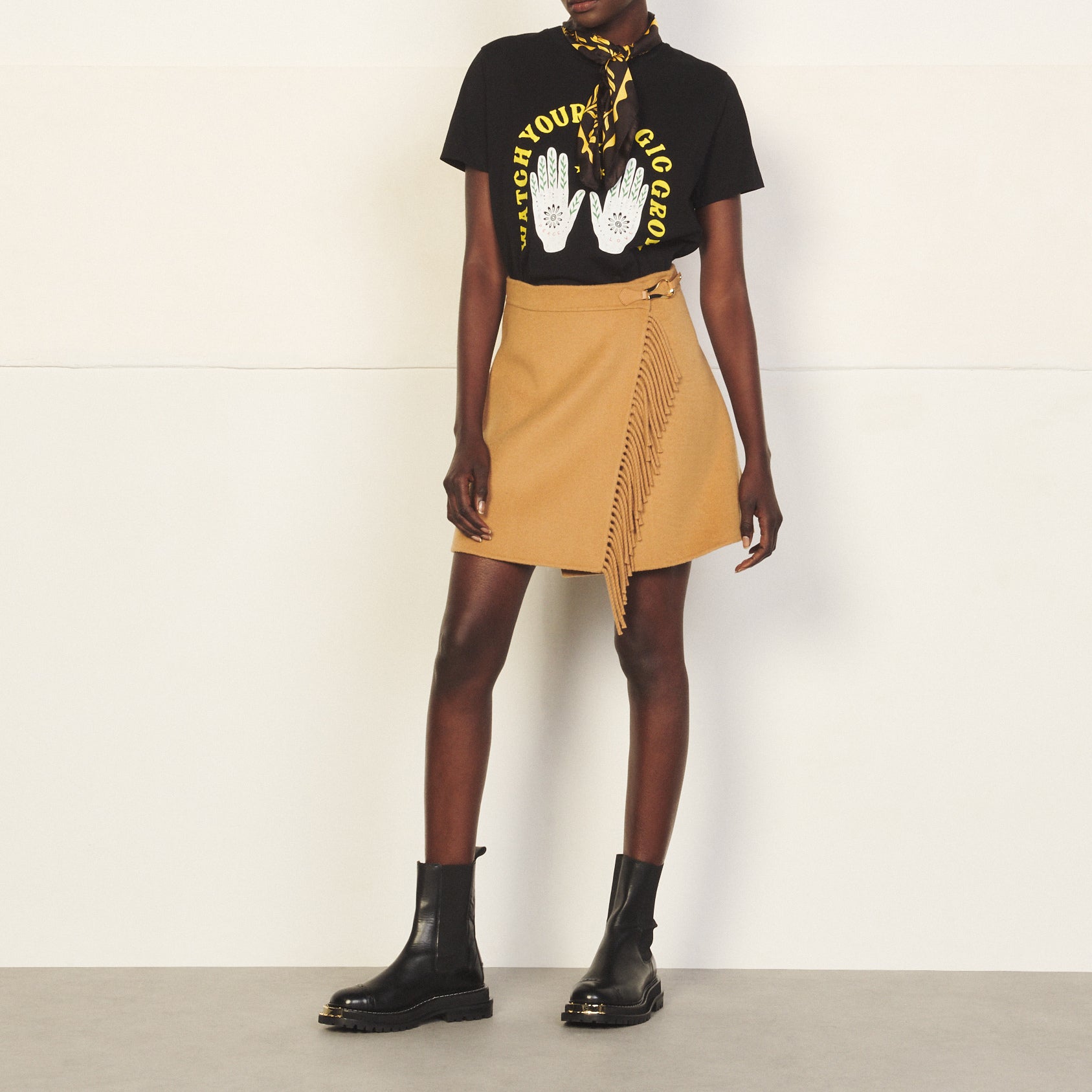 Jupe Camel Sandro seconde main