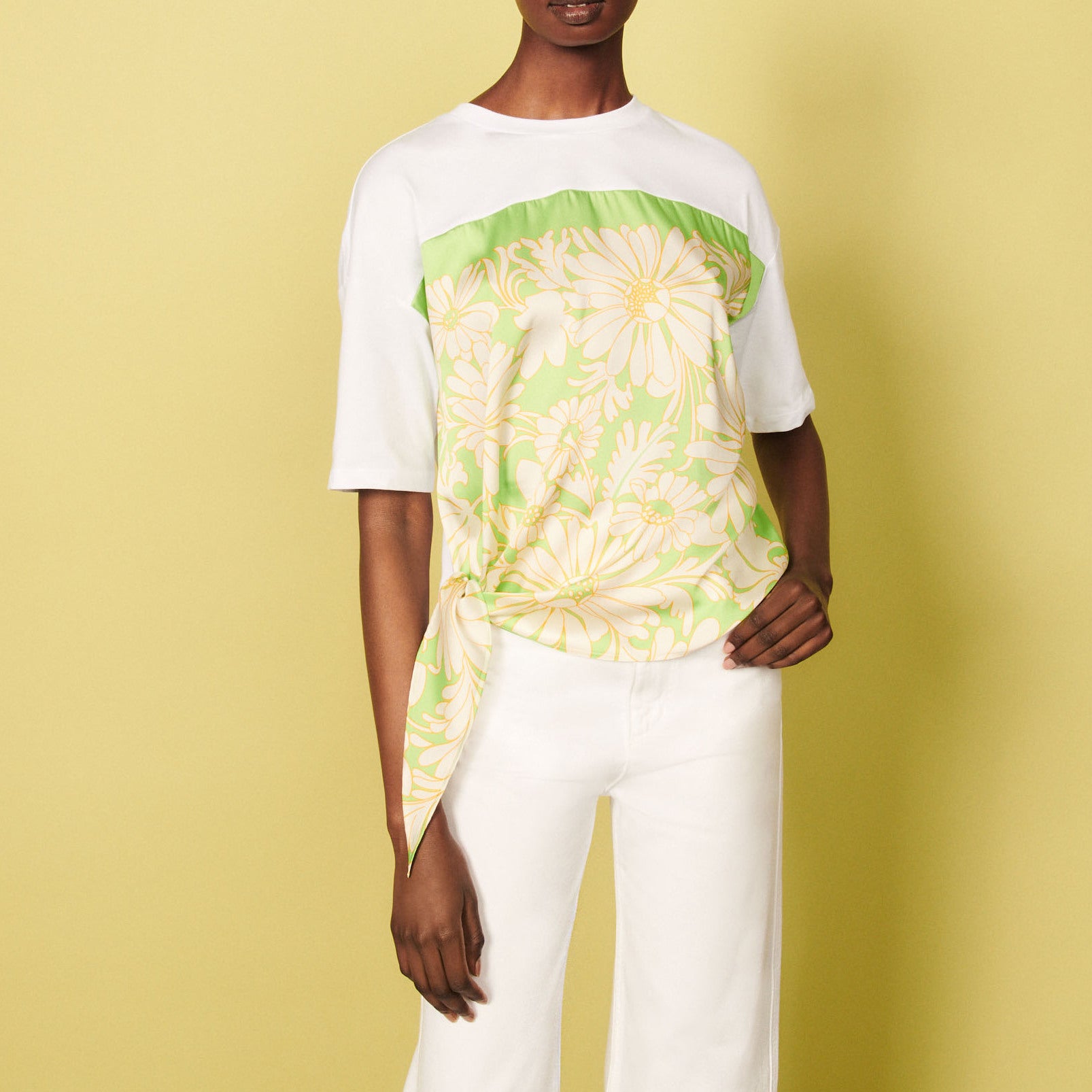 Tee-shirt foulard en coton biologique Sandro seconde main