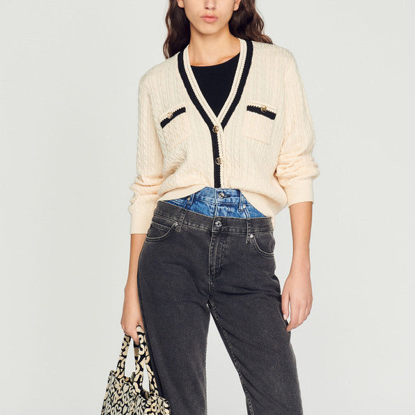 Cardigan en Maille torsadée Sandro seconde main