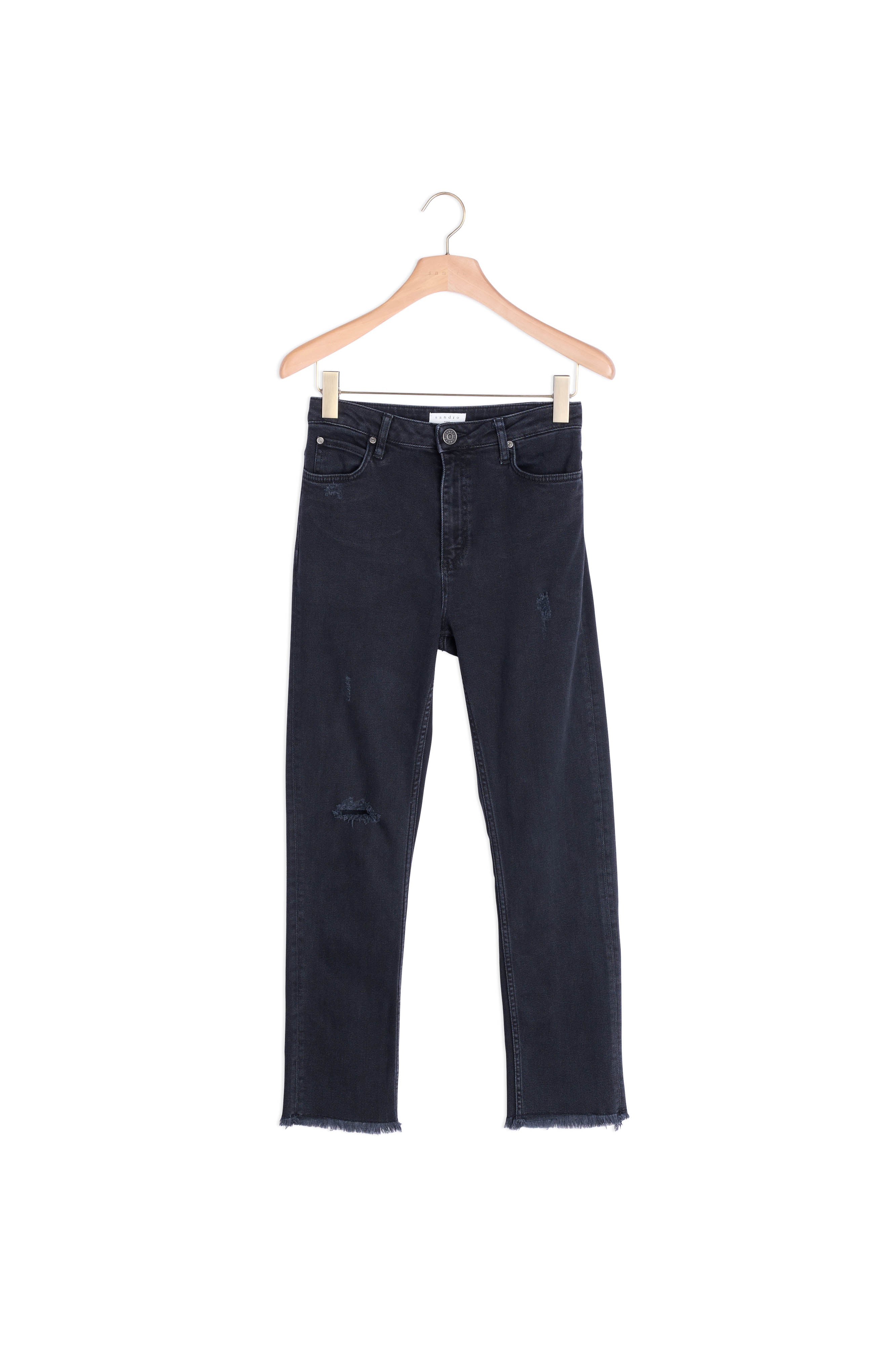 Jean Taille haute, bas coupé bord franc Sandro seconde main