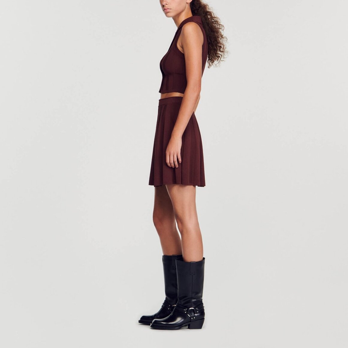 Jupe courte plissée Sandro seconde main