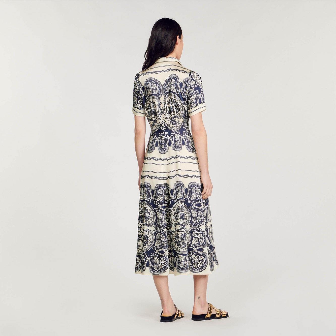 Robe longue imprimée Sandro seconde main