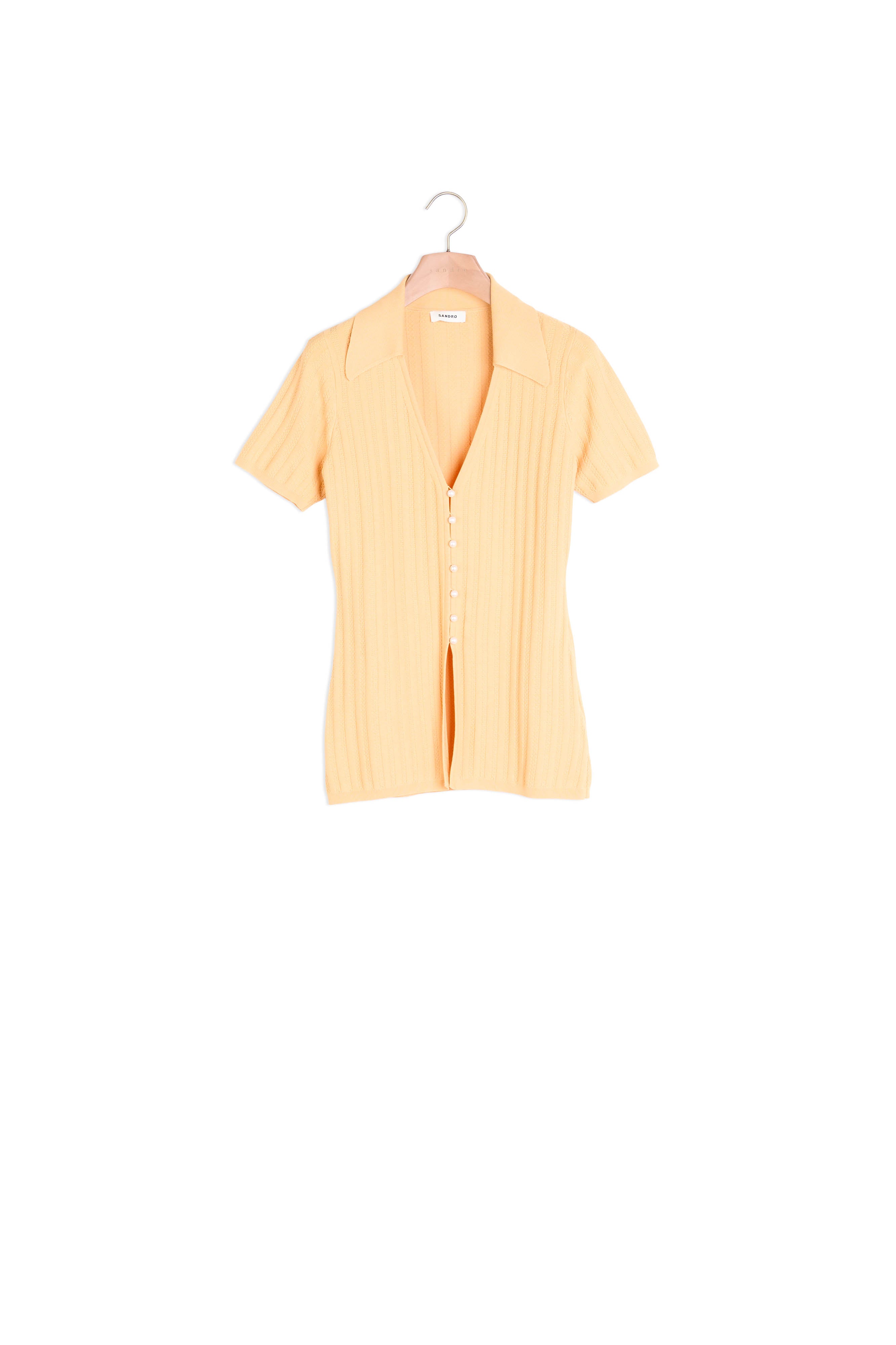 Top en Maille à boutons perles Sandro seconde main