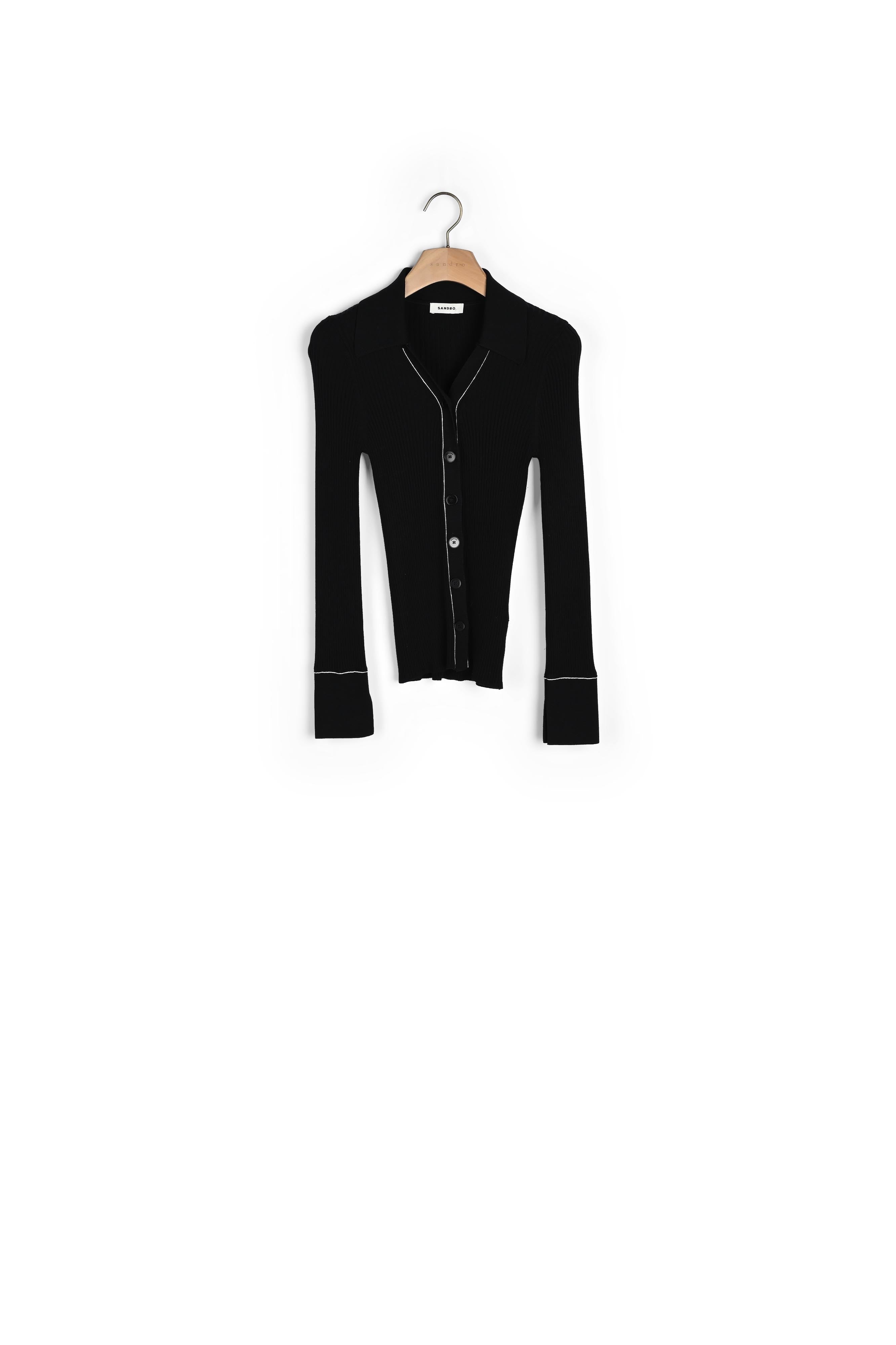 Cardigan en Maille fine surpiquée Sandro seconde main