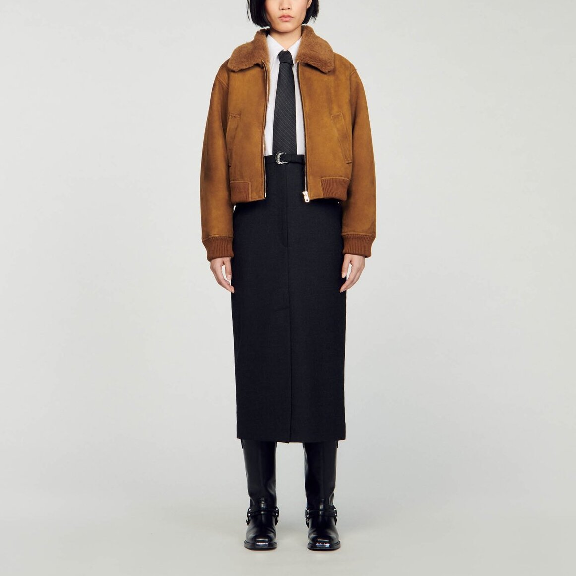 Jupe crayon boucle western Sandro seconde main